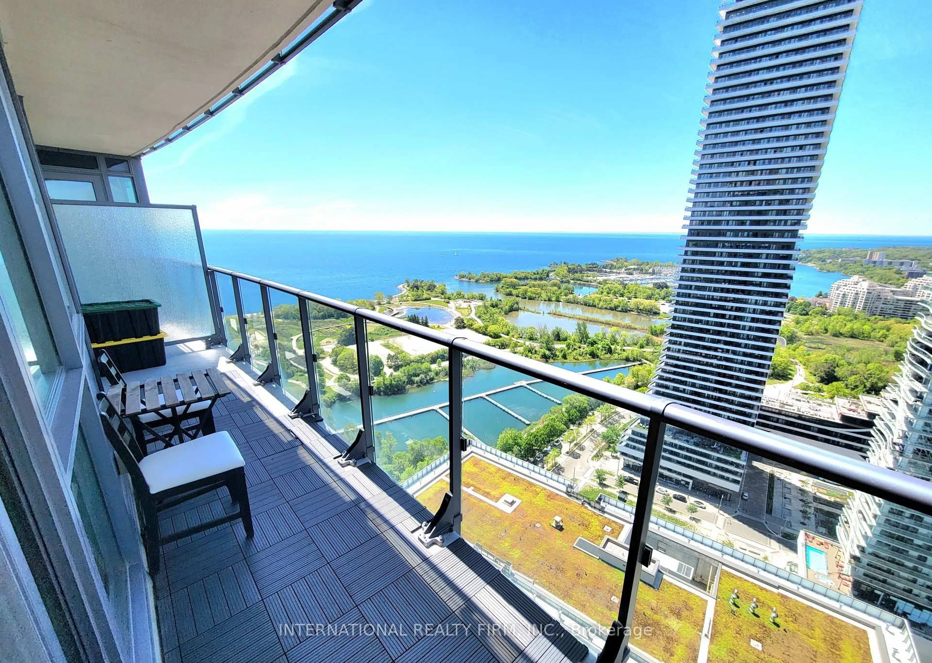 Balcony in the apartment, water/lake/river/ocean view for 59 Annie Craig Dr #3107, Toronto Ontario M8V 0C4