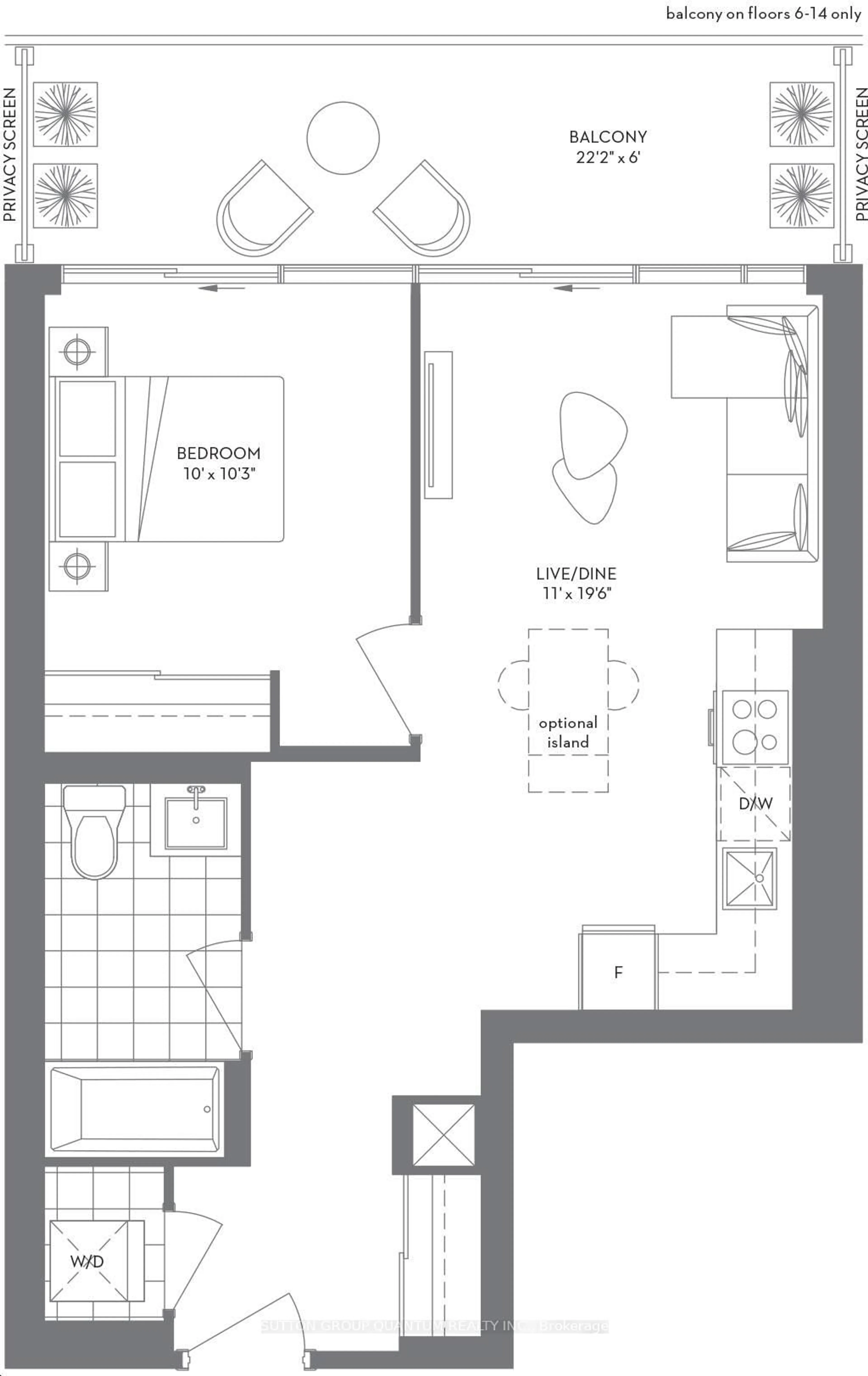 Floor plan for 65 Annie Craig Dr #602, Toronto Ontario M8V 0G3