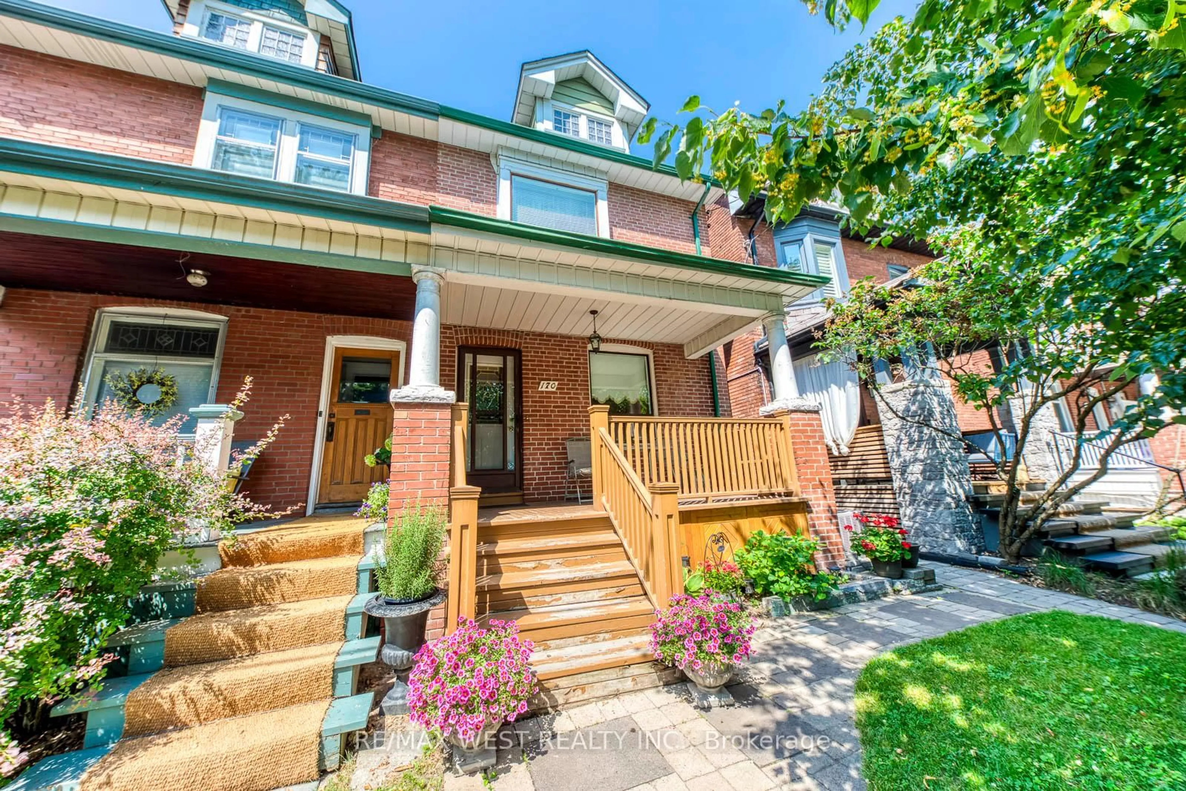 Home with brick exterior material, street for 170 Pacific Ave, Toronto Ontario M6P 2P5