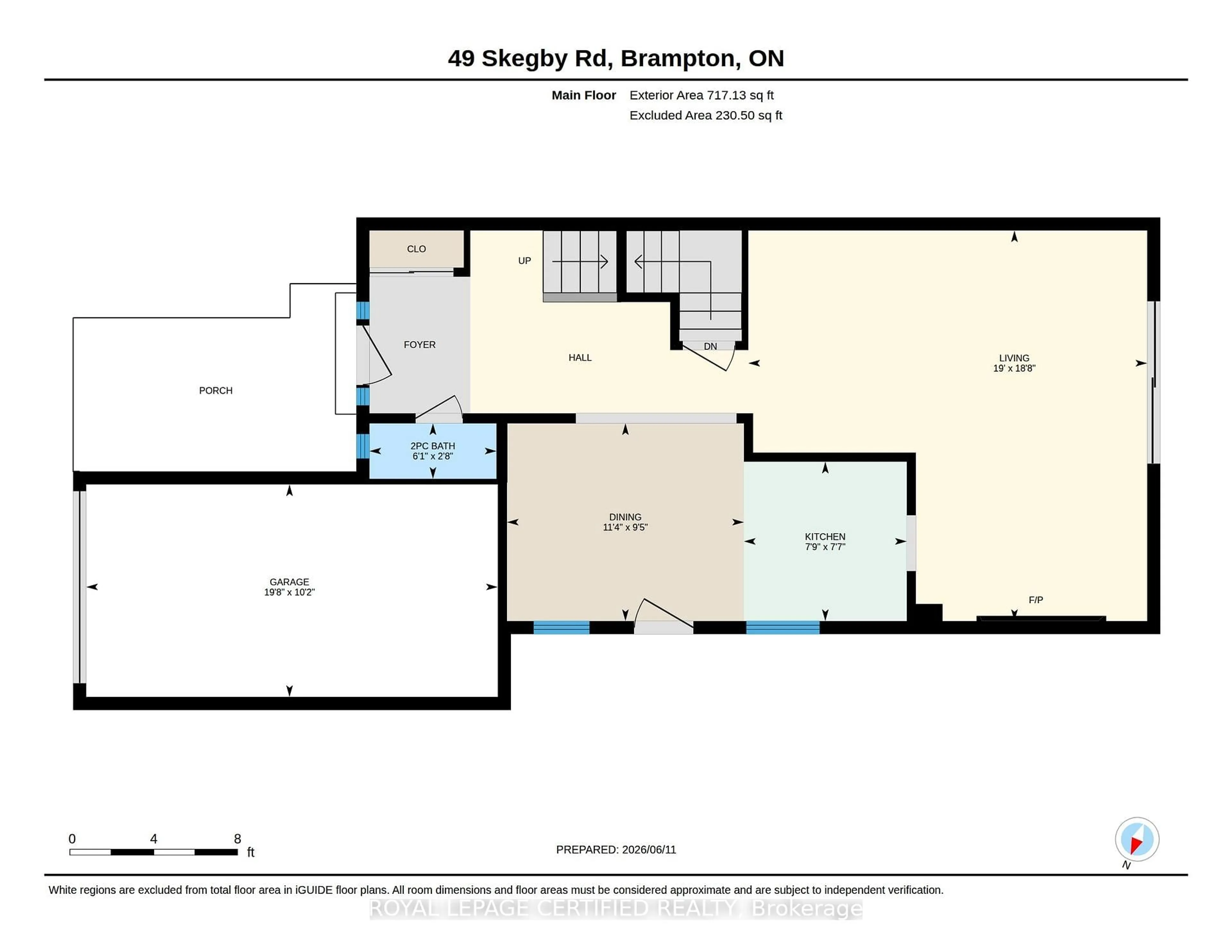Floor plan for 49 Skegby Rd, Brampton Ontario L6V 2T8