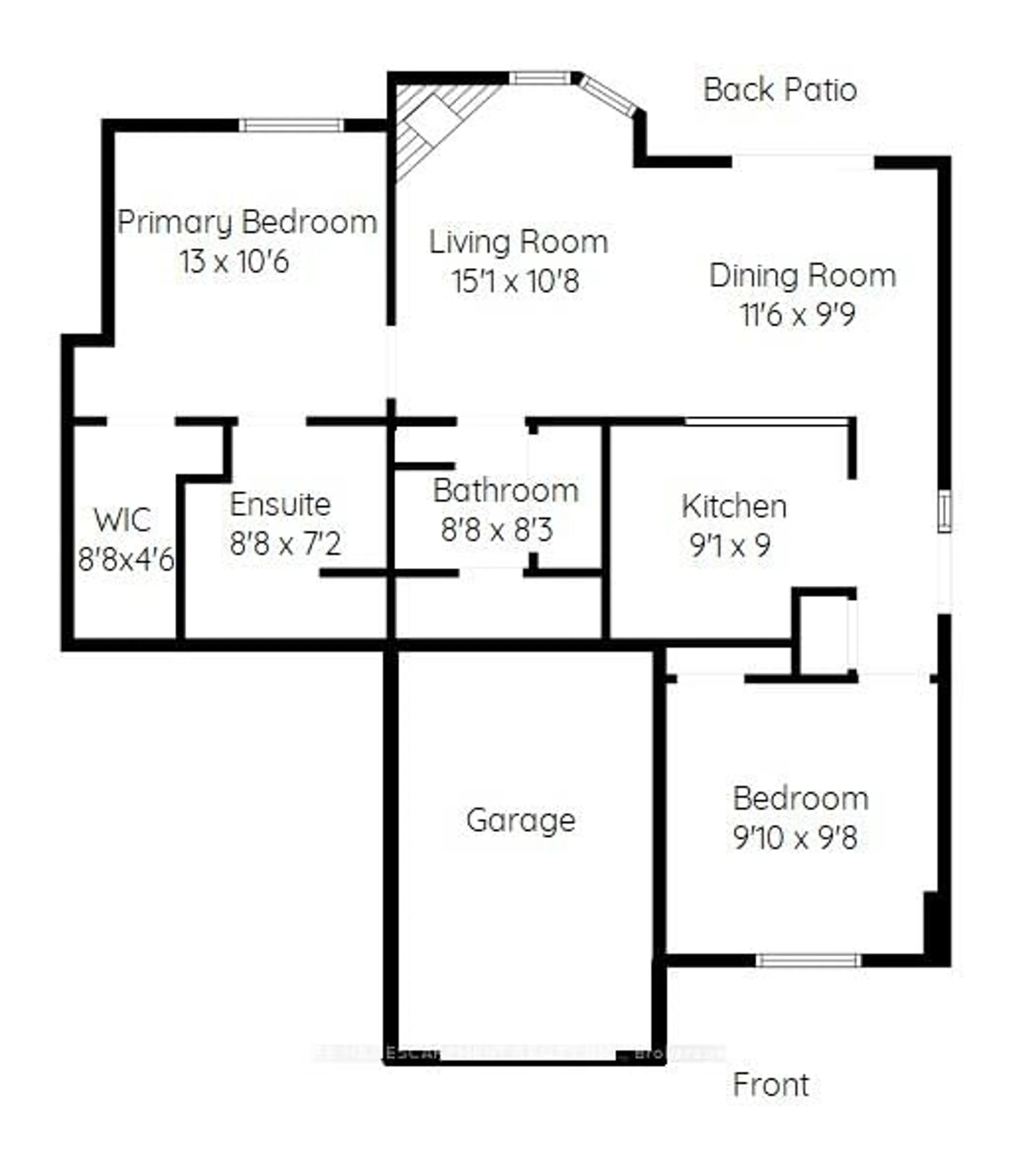 Floor plan for 2530 Northampton Blvd #77, Burlington Ontario L7M 4B4