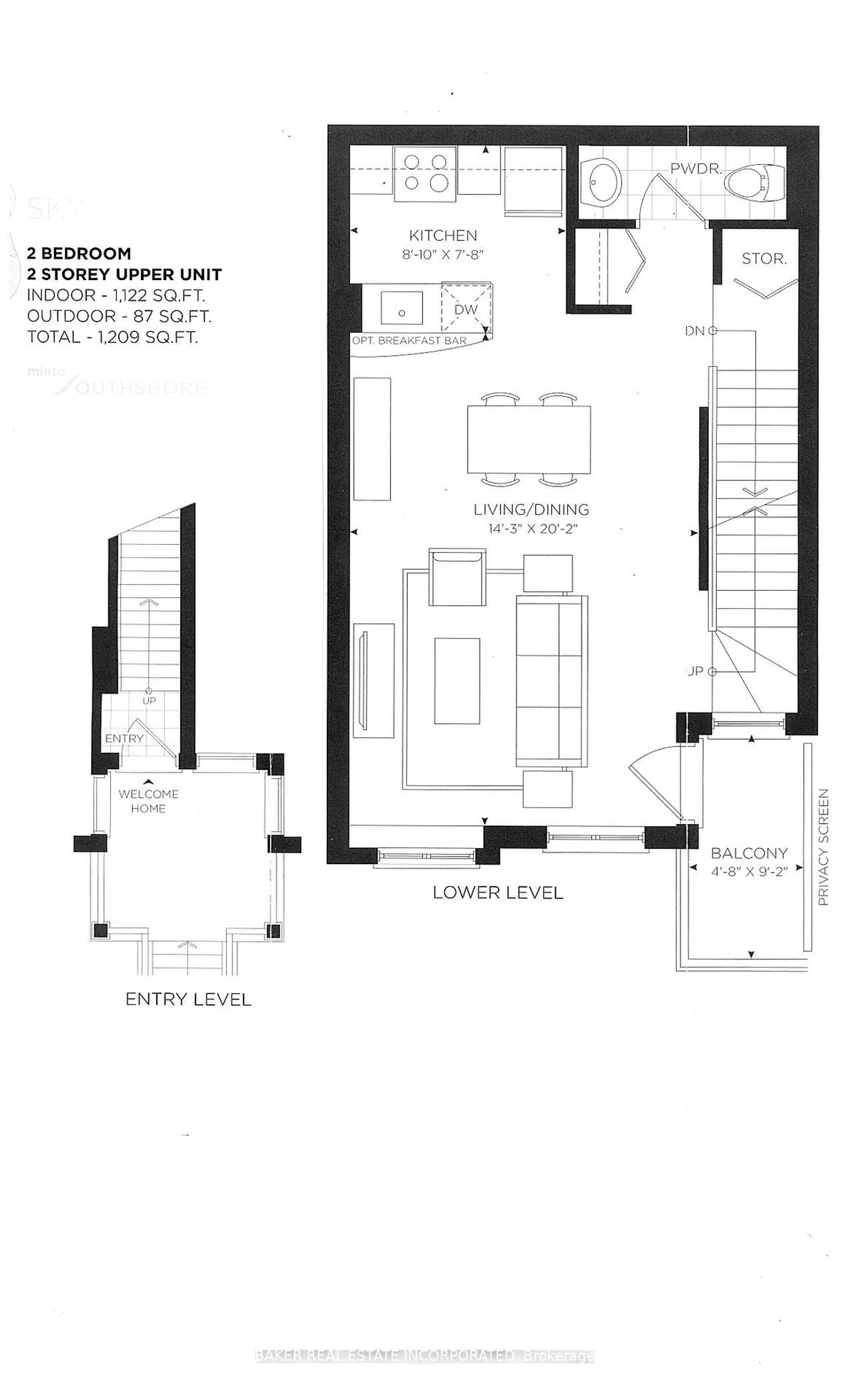 Floor plan for 120 Twenty Fourth St #31, Toronto Ontario M8V 0B9