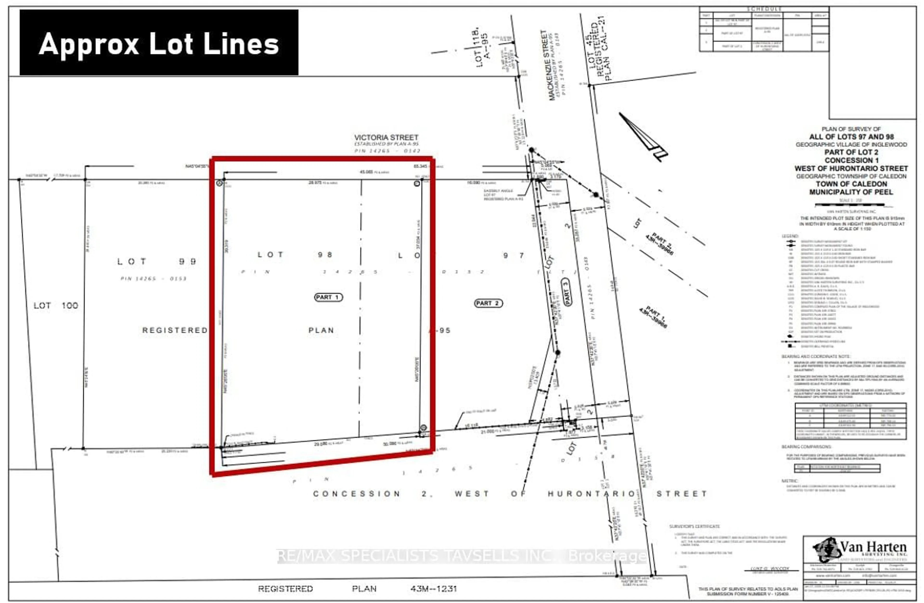 Picture of a map for 10 Victoria St, Caledon Ontario L7C 1G7