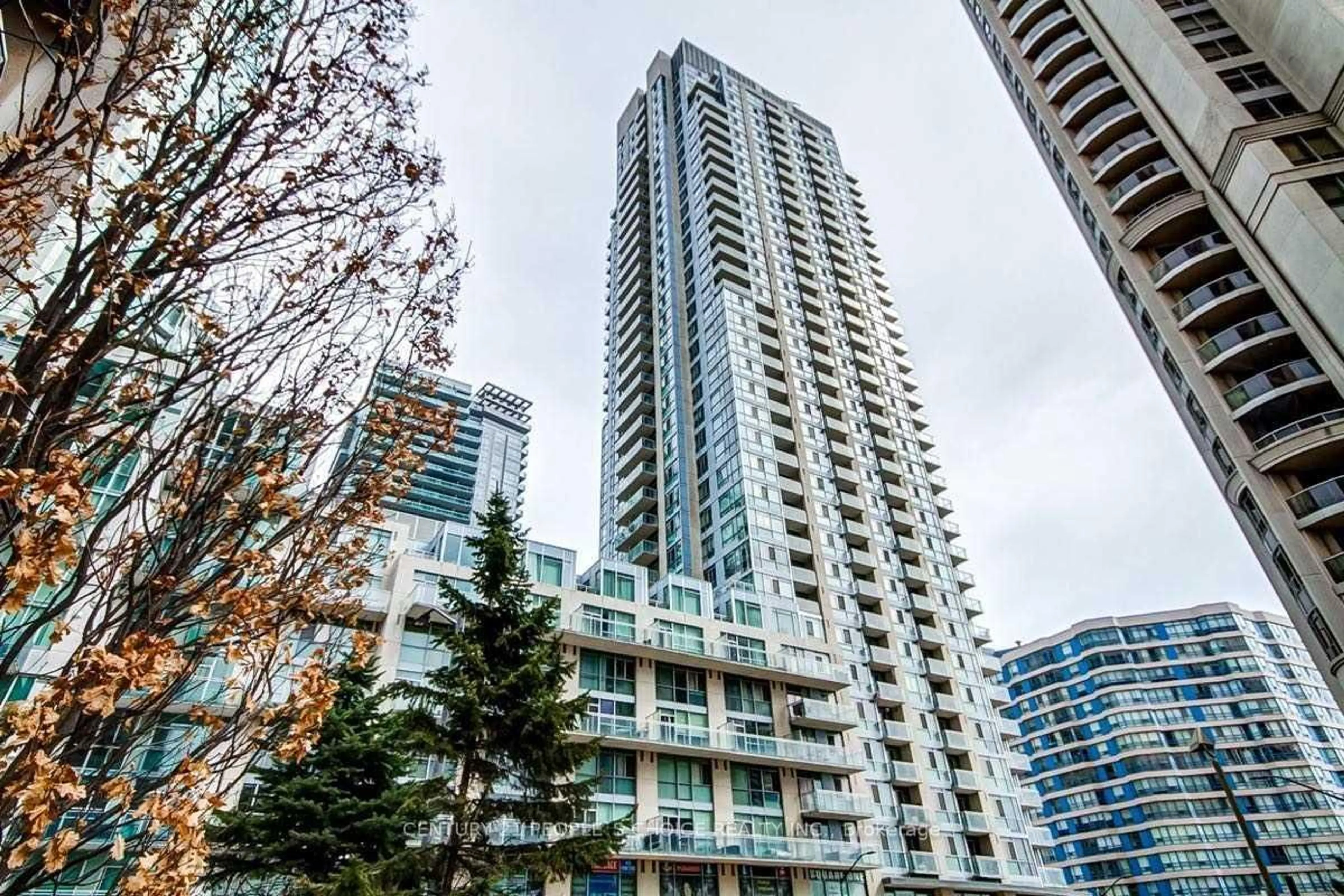 Patio, city buildings view from balcony for 225 Webb Dr #703, Mississauga Ontario L5B 4P2