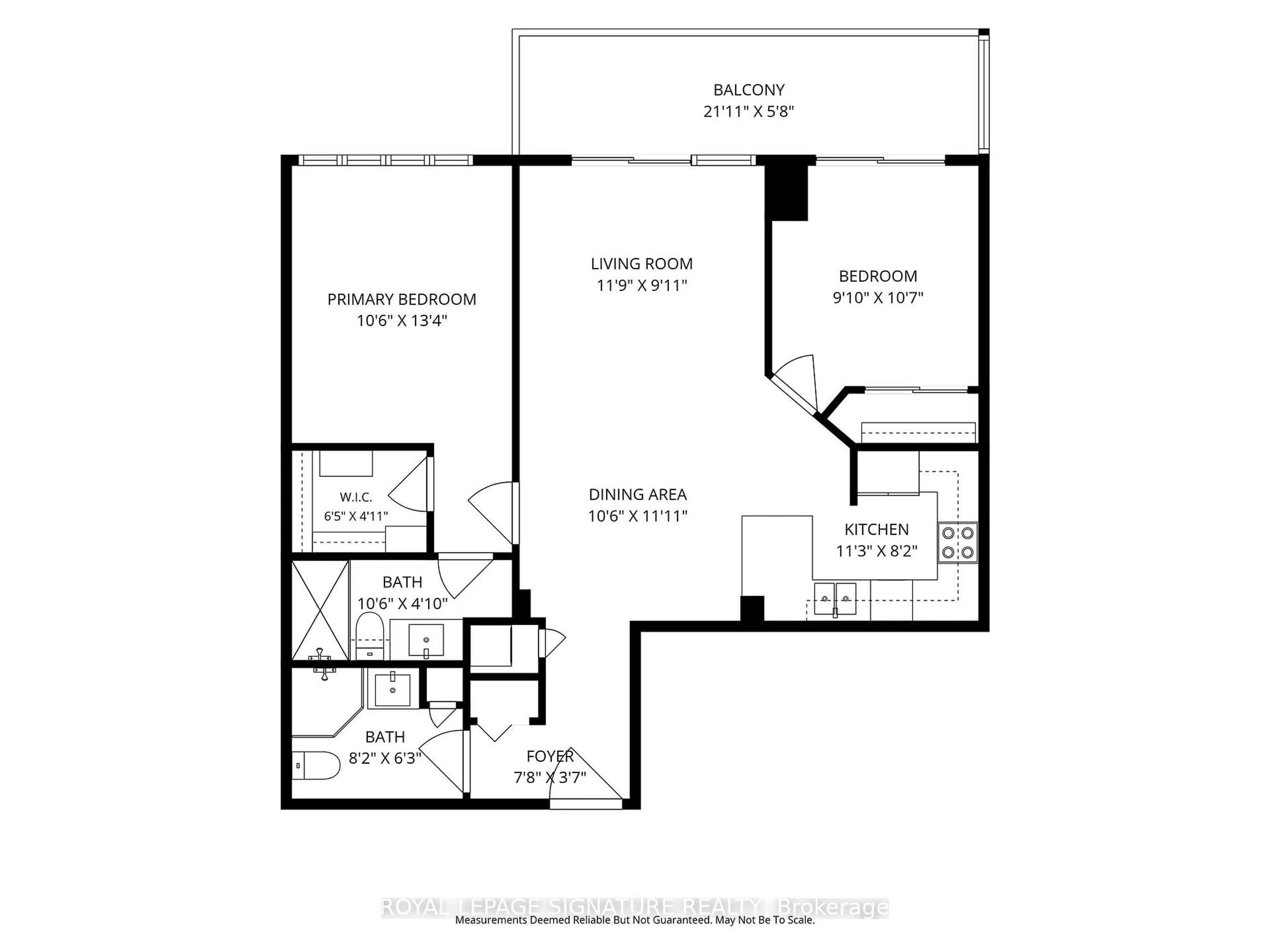 Floor plan for 5 Marine Parade Dr #507, Toronto Ontario M8V 4B4