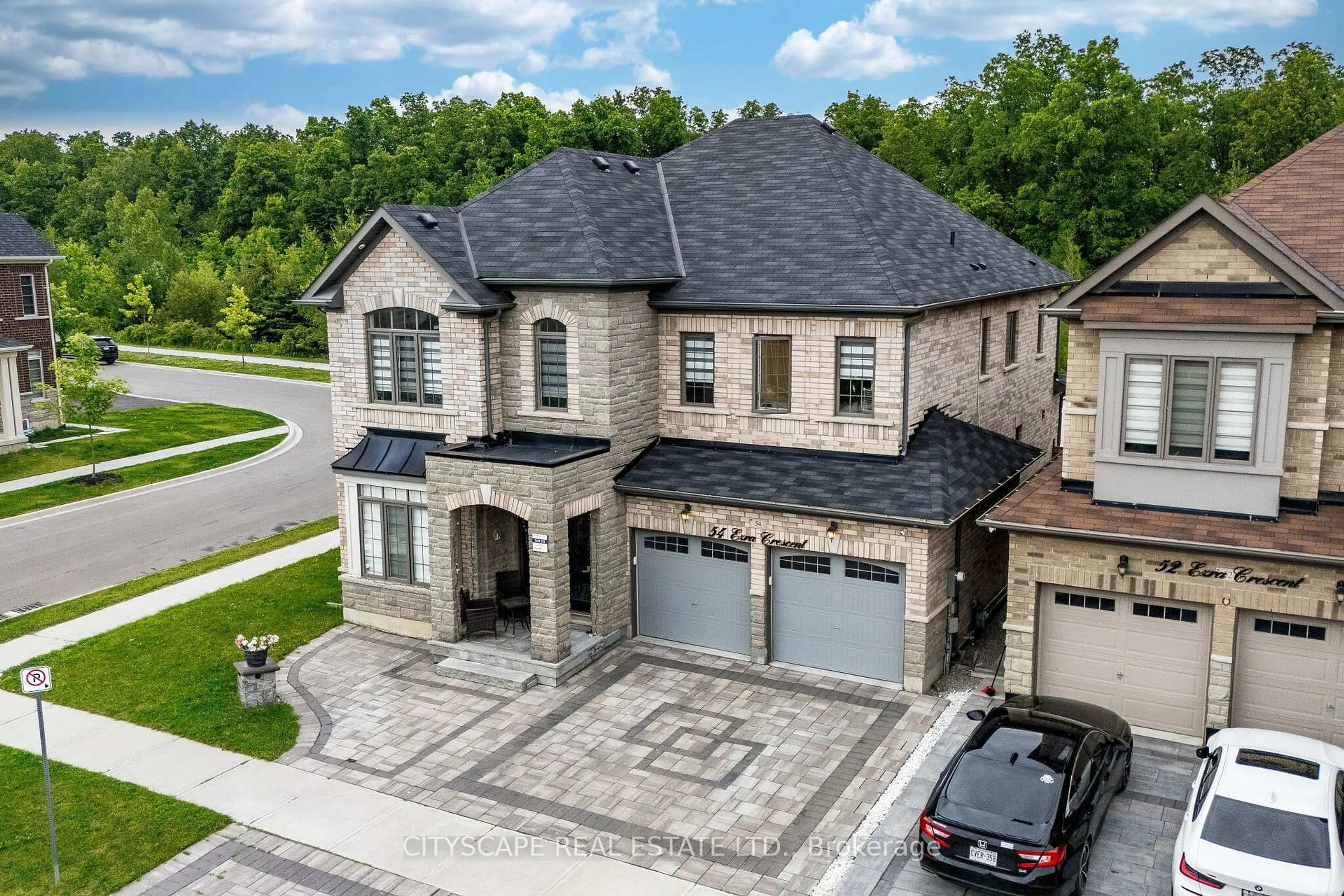 A pic from outside/outdoor area/front of a property/back of a property/a pic from drone, street for 54 Ezra Cres, Brampton Ontario L7A 5A6