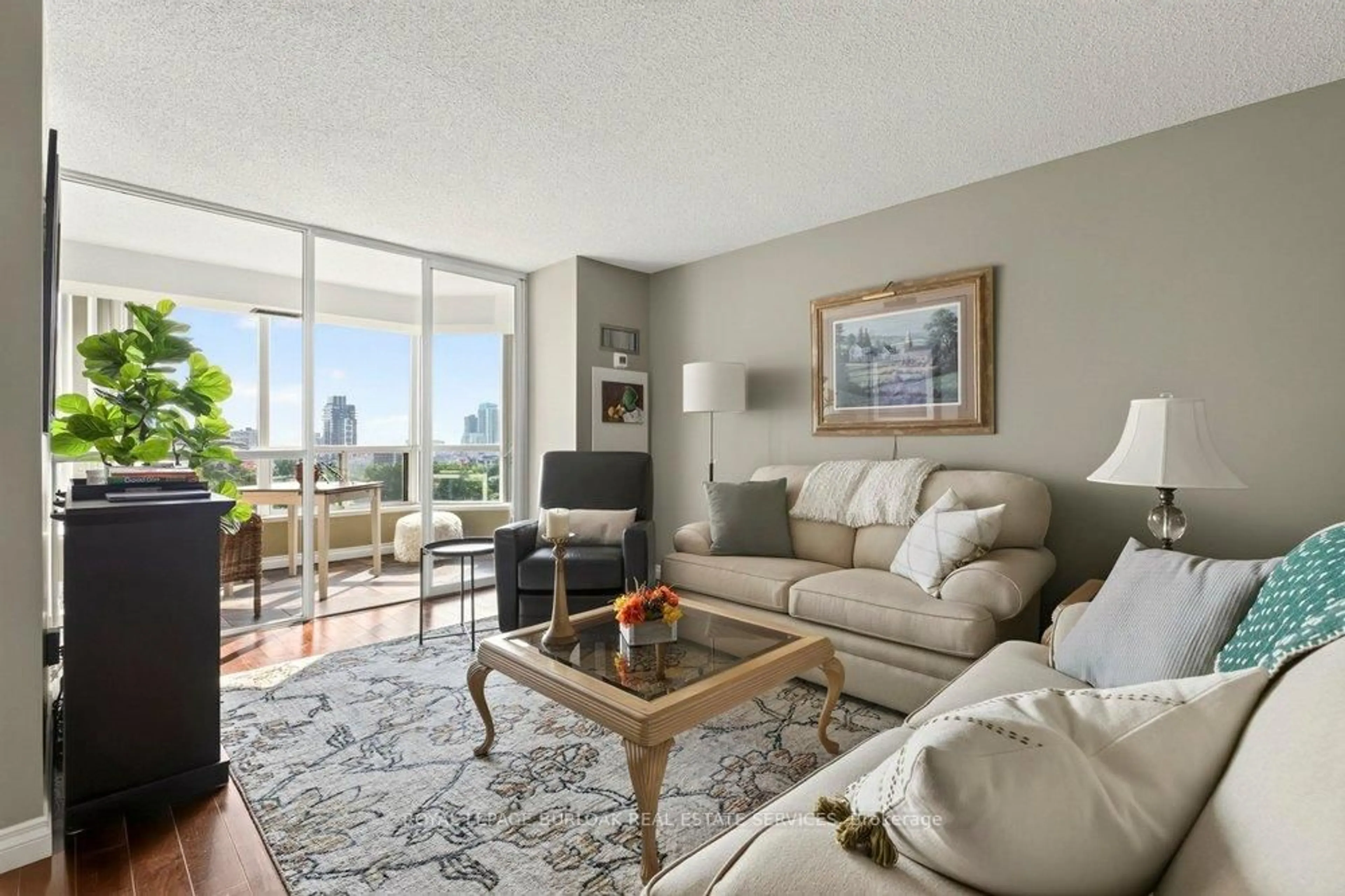 Living room with furniture, unknown for 1276 Maple Crossing Blvd #1406, Burlington Ontario L7S 2J9