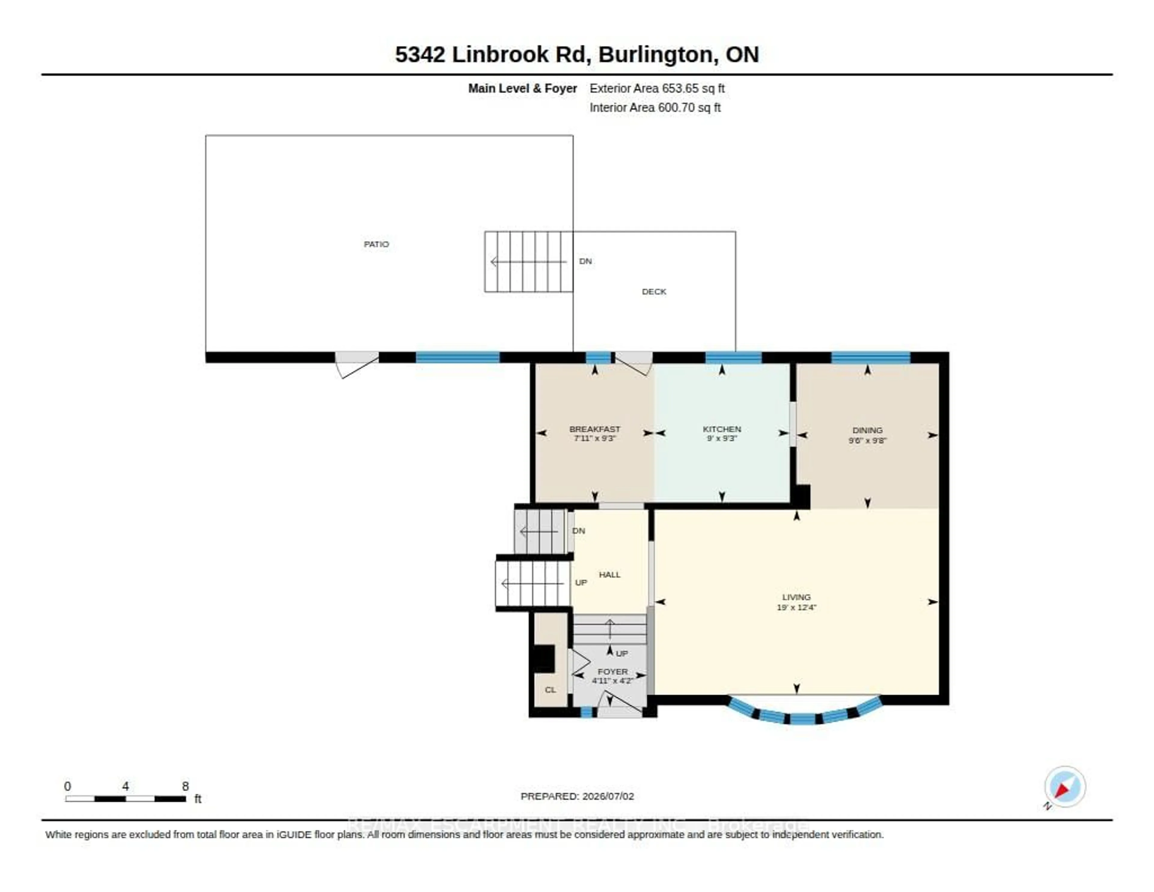 Floor plan for 5342 Linbrook Rd, Burlington Ontario L7L 3T9