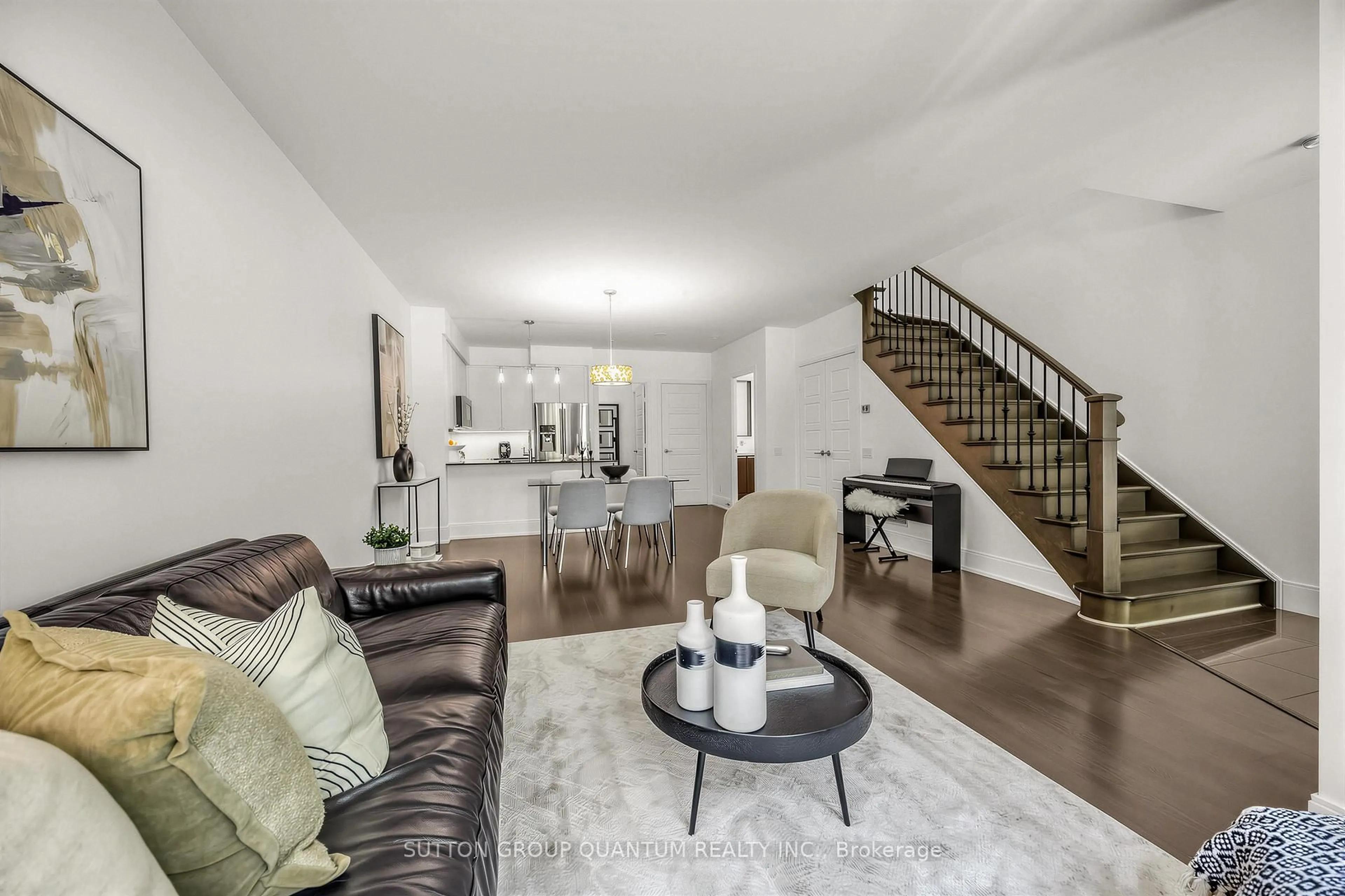 Living room with furniture, unknown for 15 Viking Lane #Th02, Toronto Ontario M9B 0A4