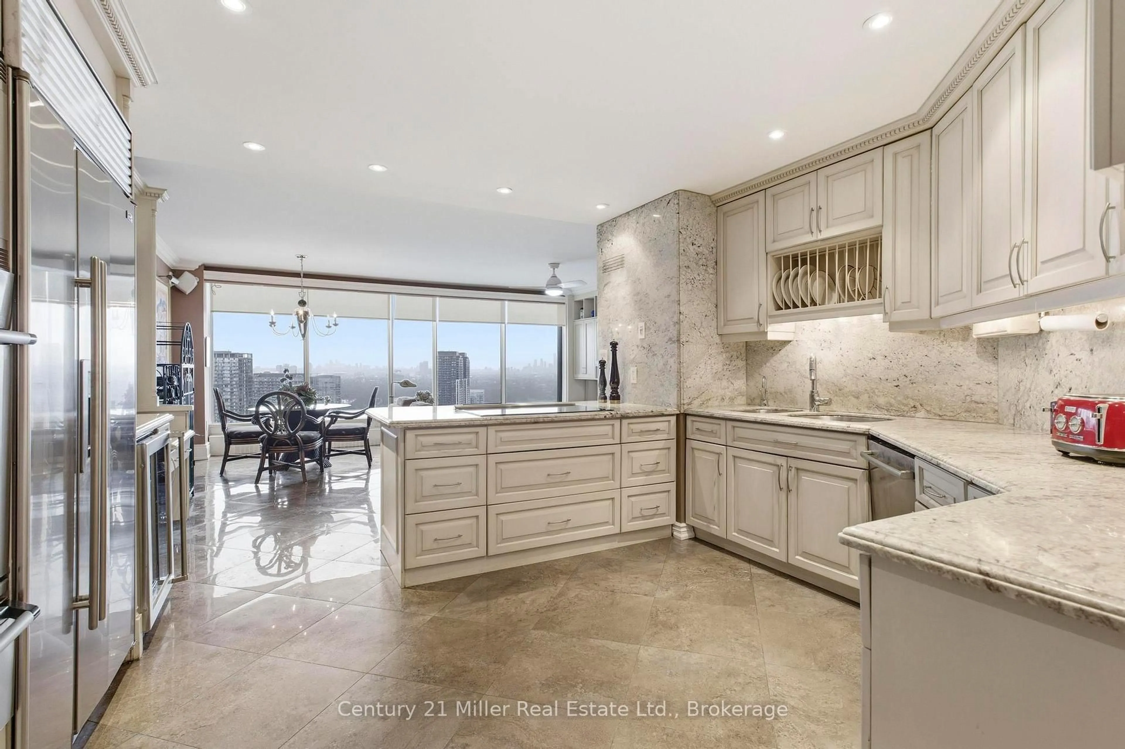 Open concept kitchen, ceramic/tile floor for 2045 Lake Shore Blvd #Unit 3606, Toronto Ontario M8V 2Z6