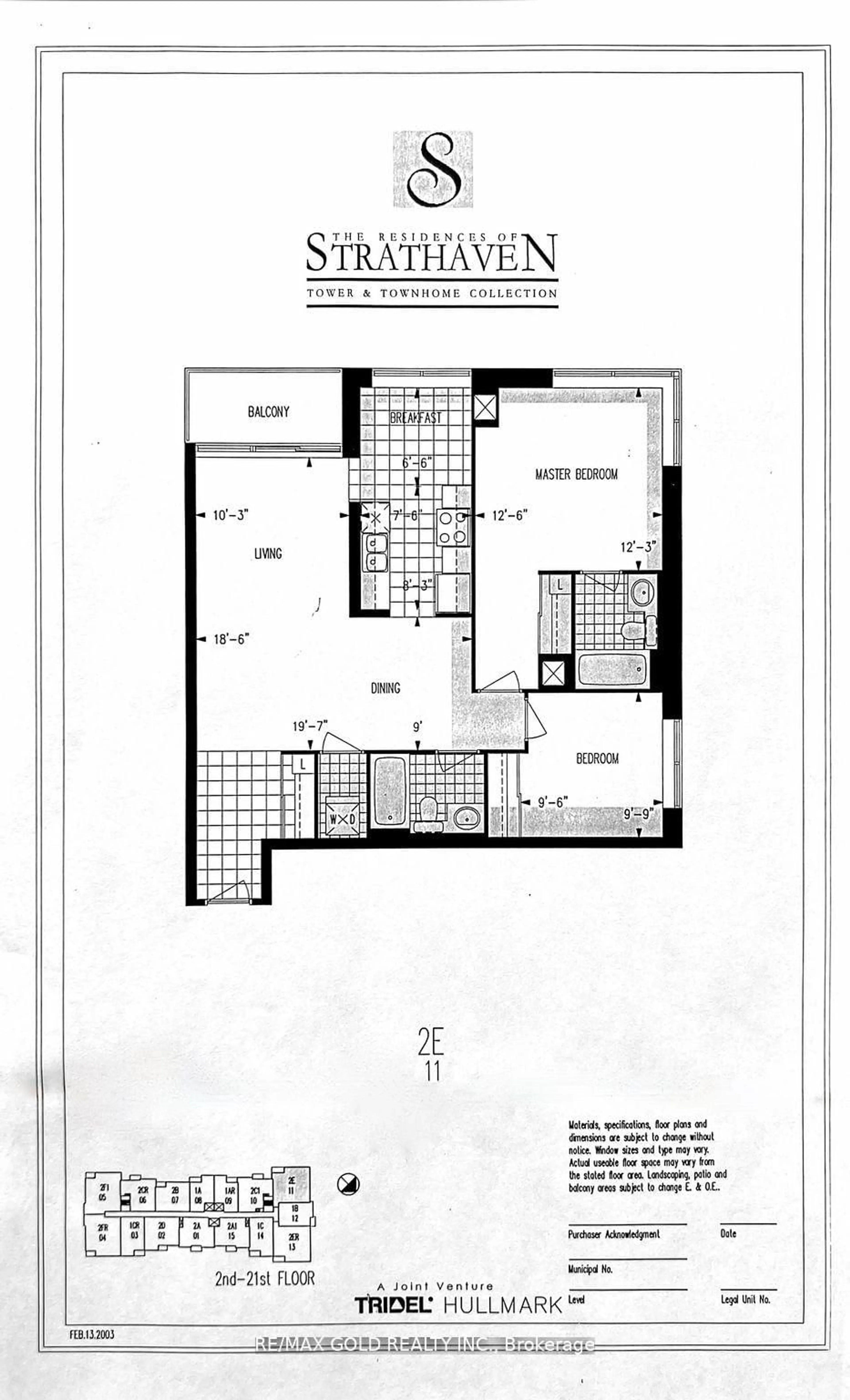 Floor plan for 55 Strathaven Dr #1411, Mississauga Ontario L5R 4G9