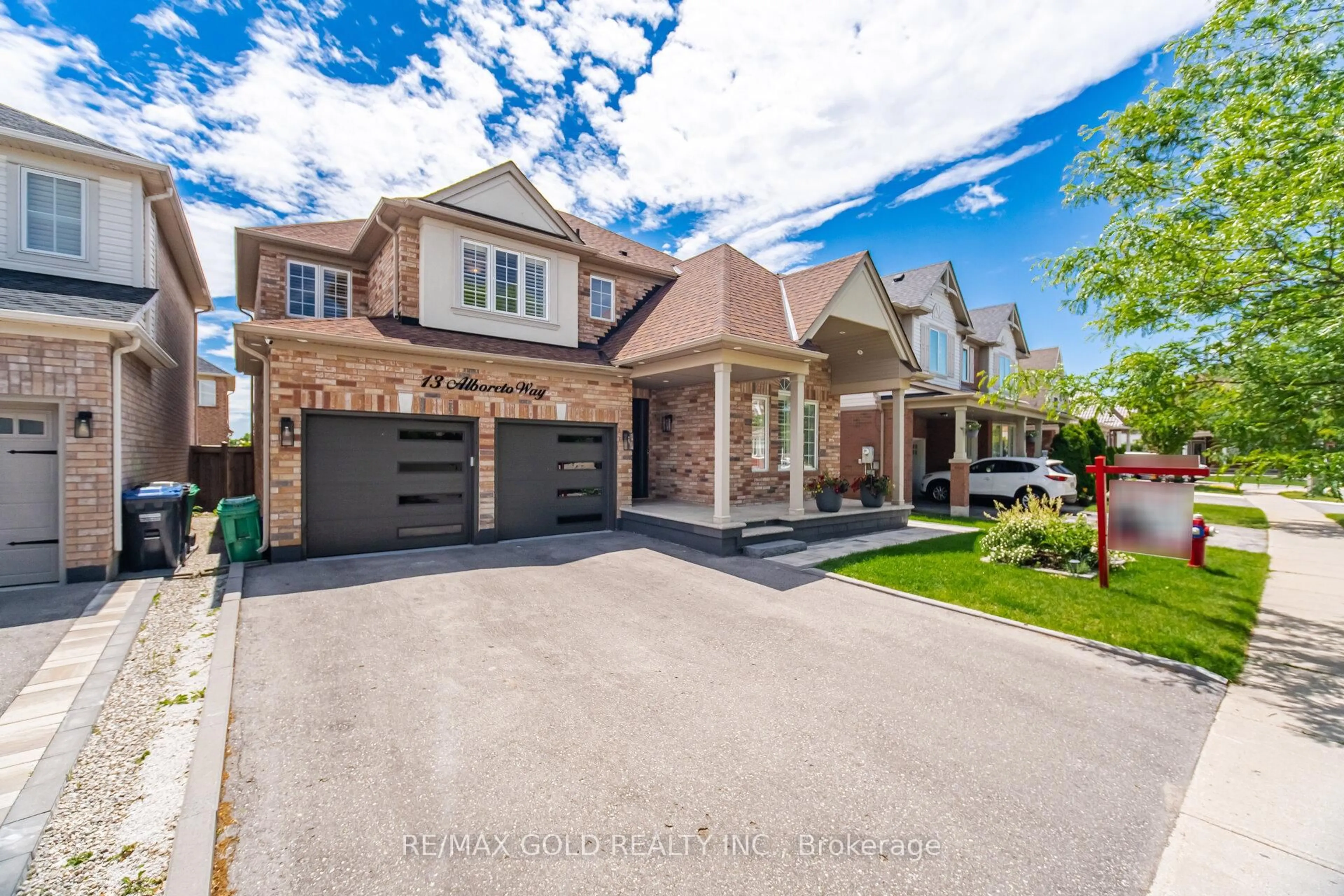 Home with brick exterior material, street for 13 Alboreto Way, Brampton Ontario L6X 0N5