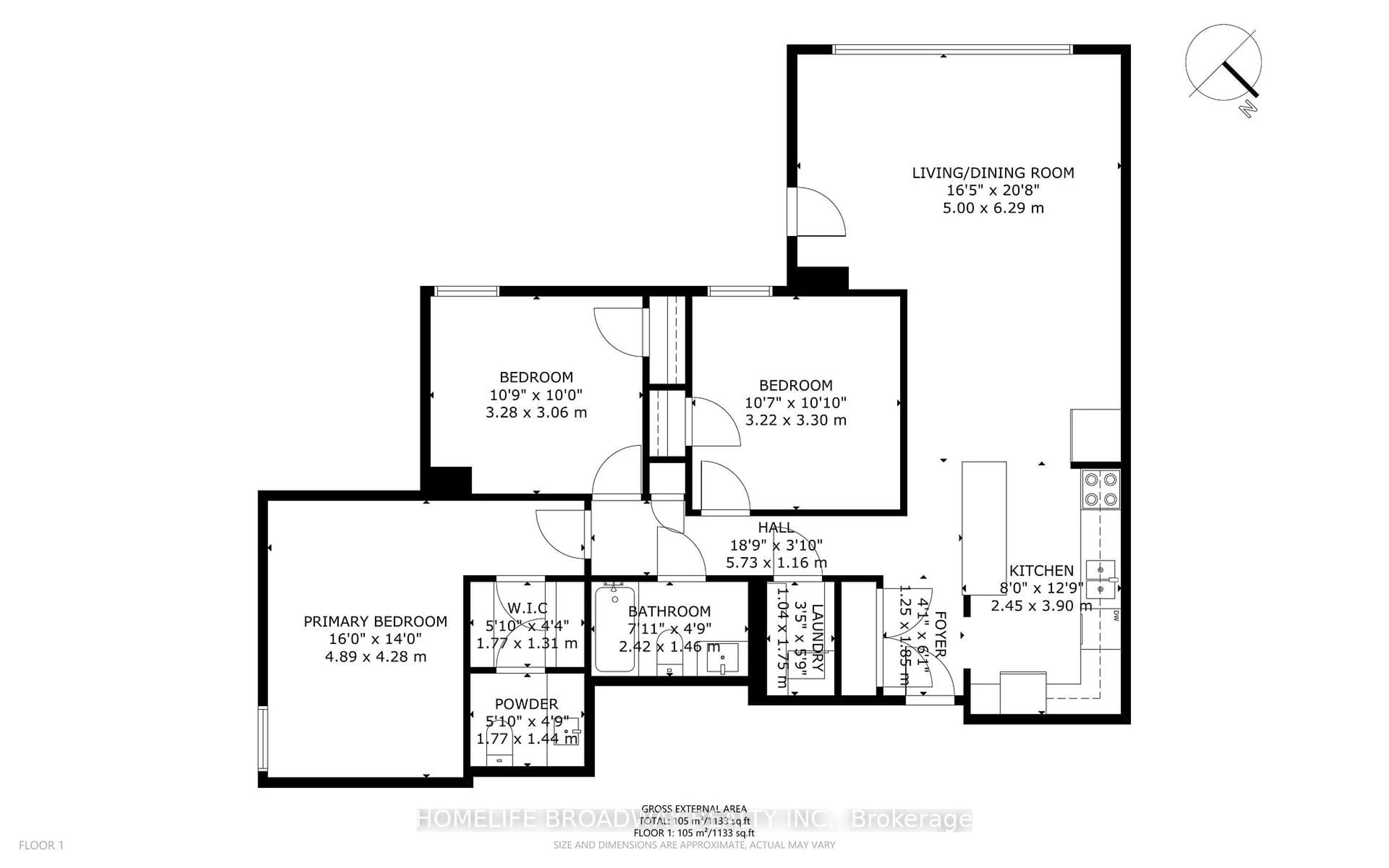 Floor plan for 10 Tobermory Dr #512, Toronto Ontario M3N 2Y5
