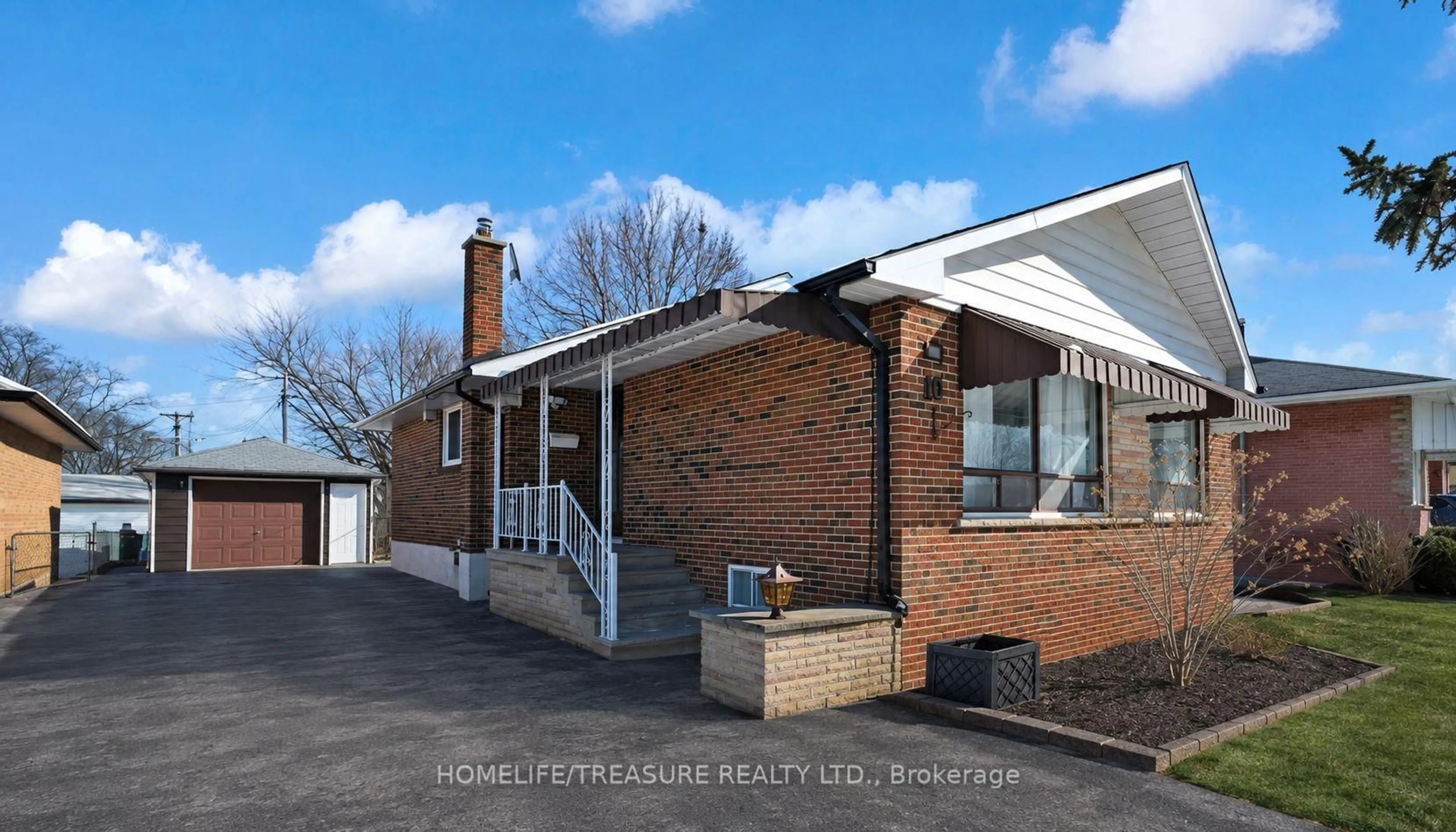 Home with brick exterior material, street for 19 BRAMPTON Rd, Toronto Ontario M9R 3J3