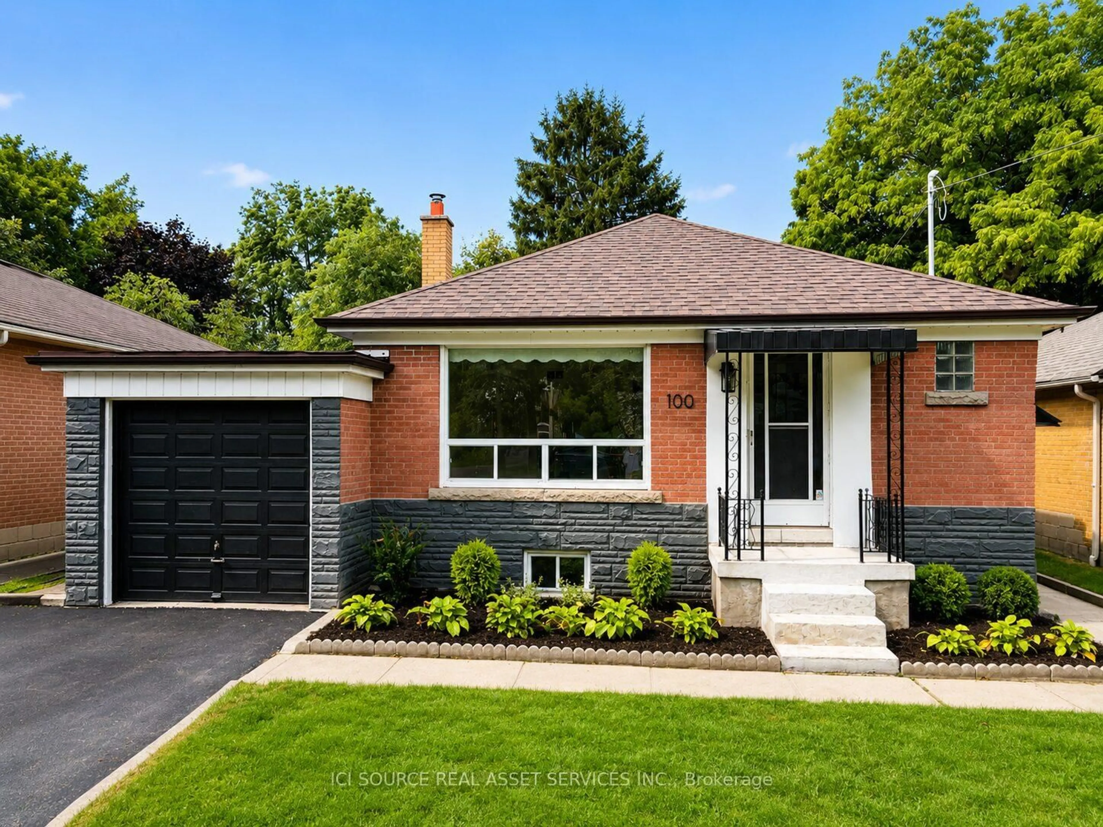 Home with brick exterior material, street for 100 Ballacaine Dr, Toronto Ontario M8Y 4B8