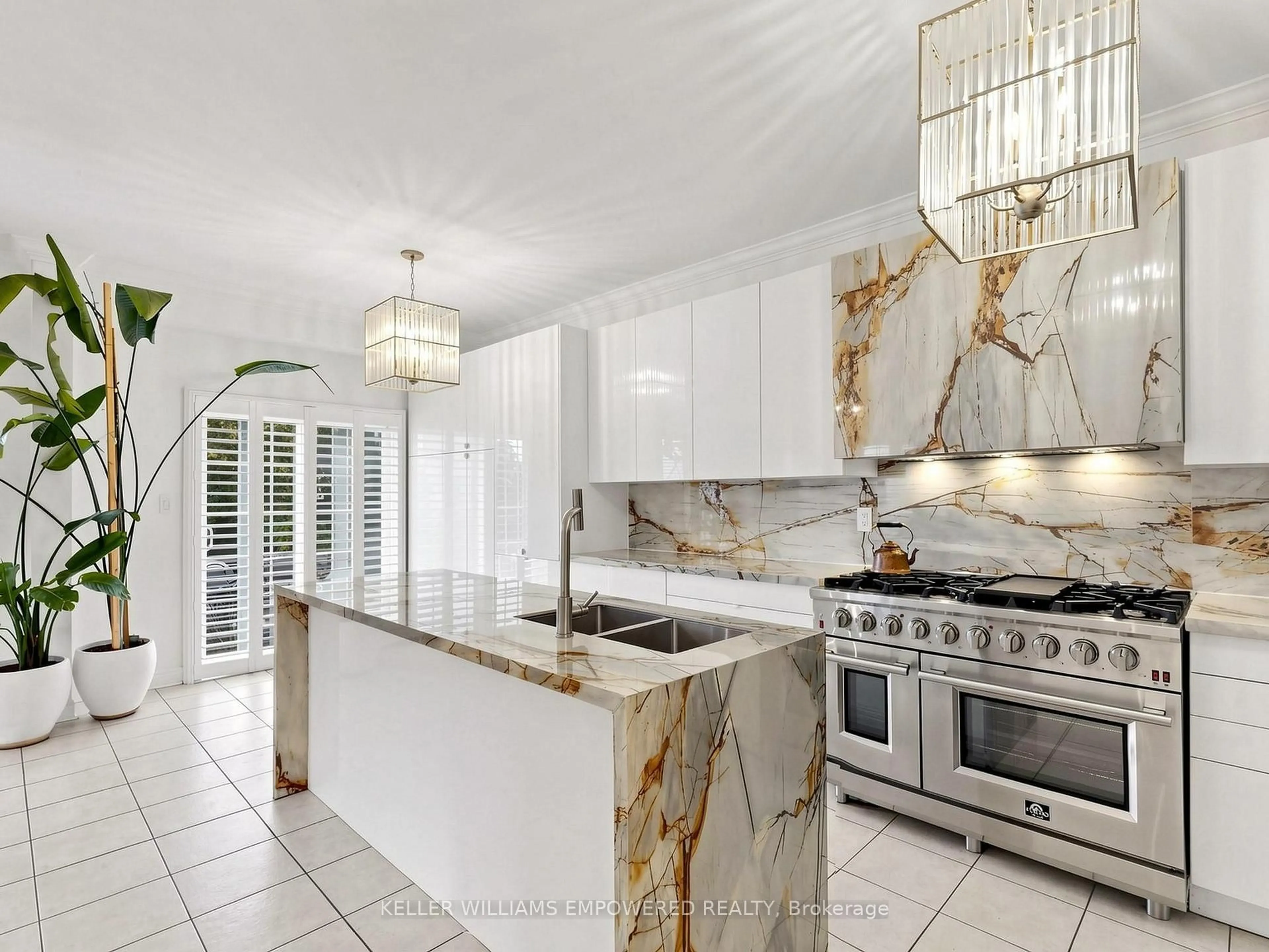 Contemporary kitchen, ceramic/tile floor for 63 Humbershed Cres, Caledon Ontario L7E 2X4