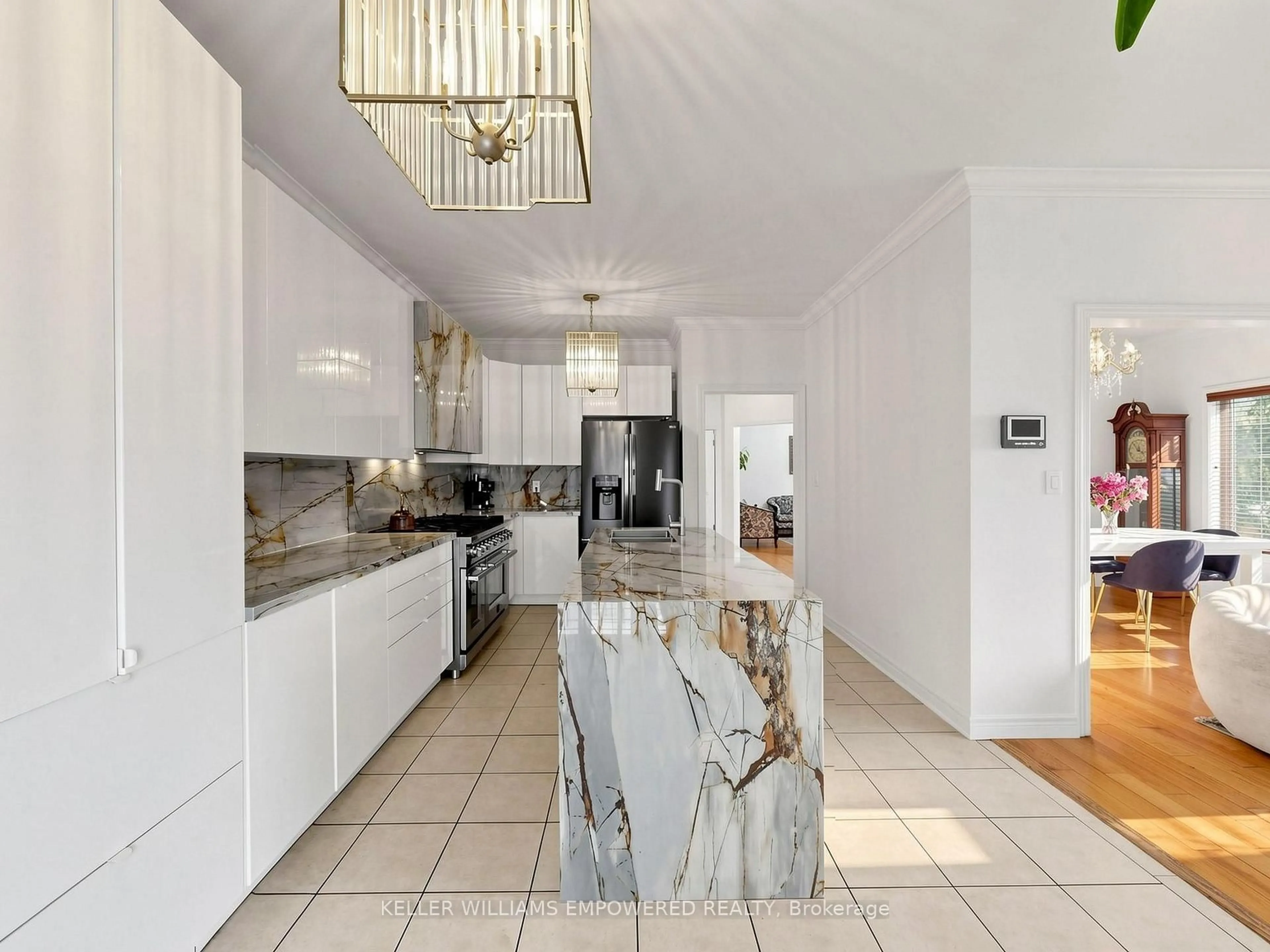 Open concept kitchen, ceramic/tile floor for 63 Humbershed Cres, Caledon Ontario L7E 2X4