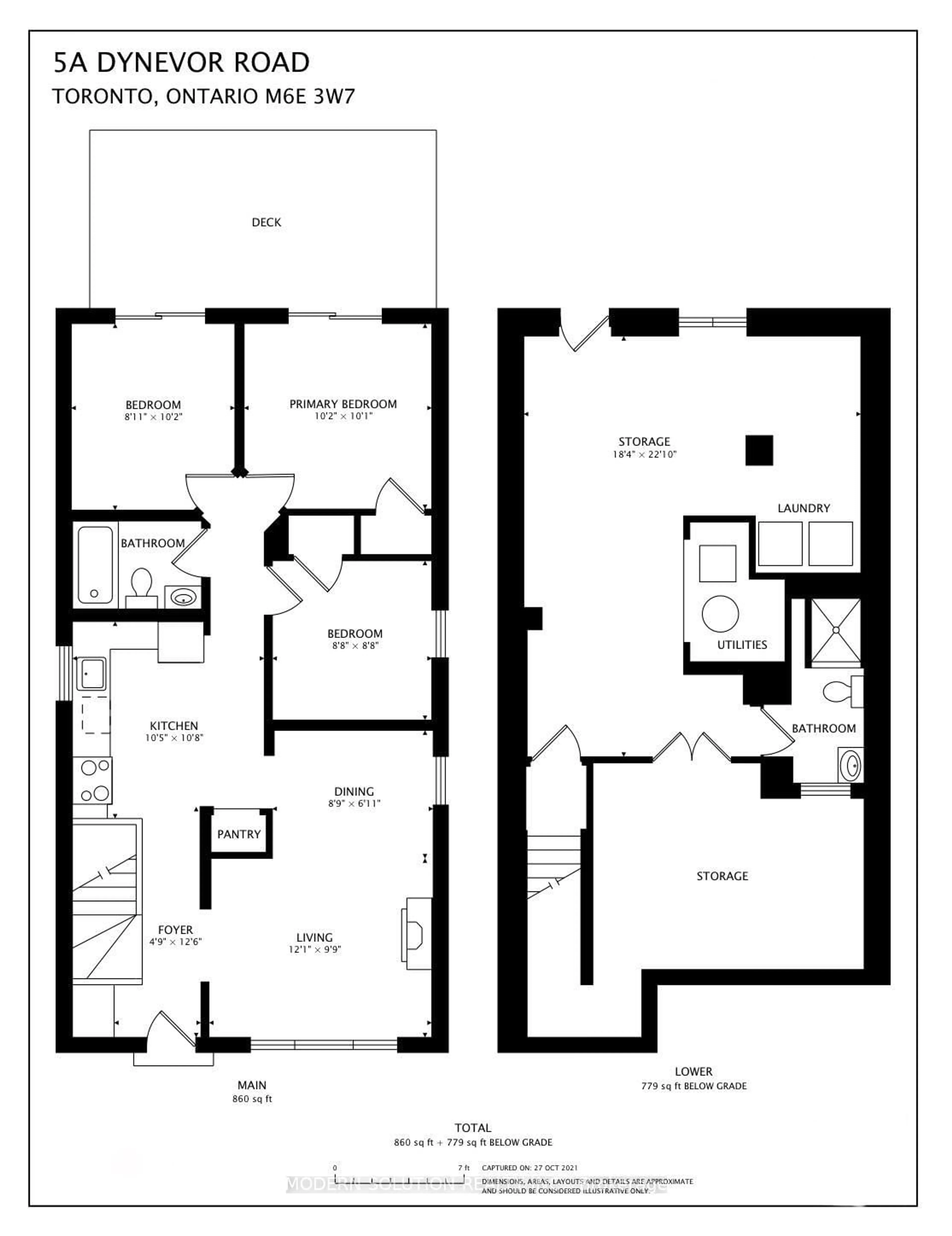Floor plan for 5A Dynevor Rd, Toronto Ontario M6E 3W7