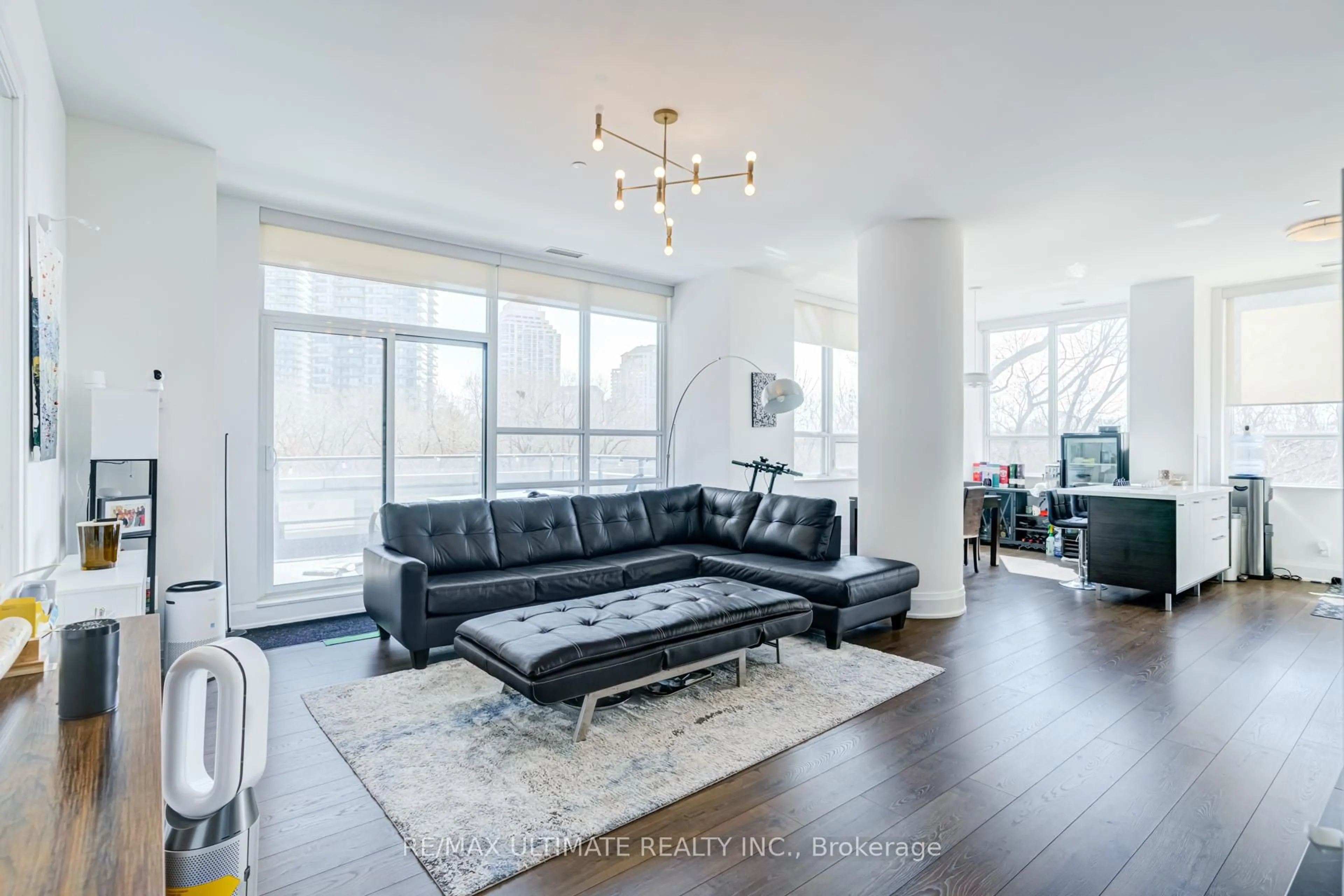 Living room with furniture, unknown for 36 Park Lawn Rd #203, Toronto Ontario M8V 0E5