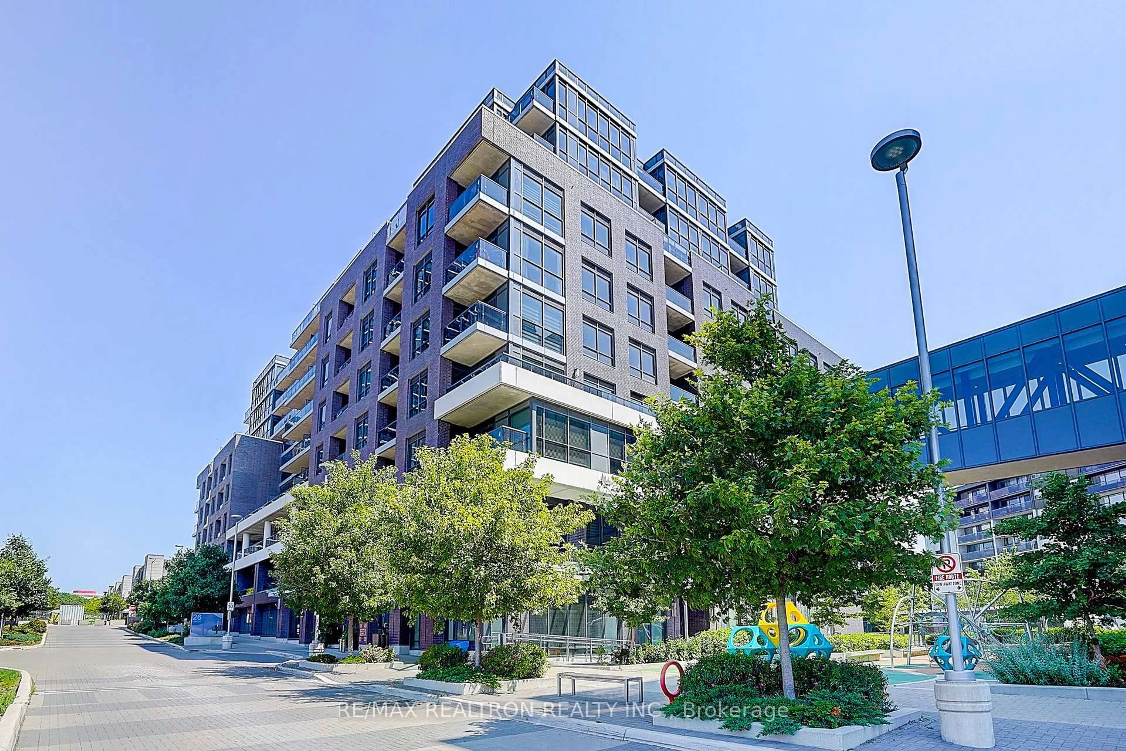 A pic from outside/outdoor area/front of a property/back of a property/a pic from drone, street for 26 Gibbs Rd #530, Toronto Ontario M9B 0E3