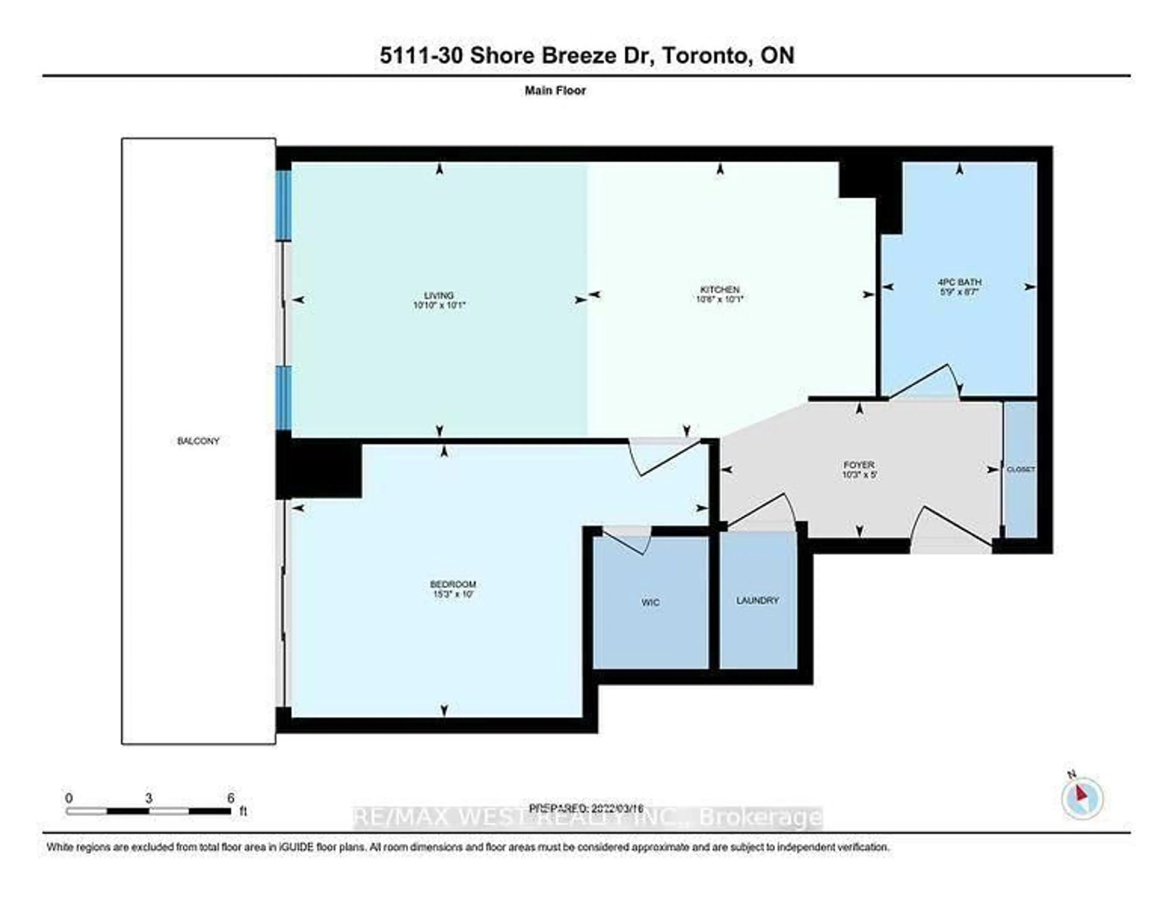 Floor plan for 30 Shore Breeze Dr #5111, Toronto Ontario M8V 0J1