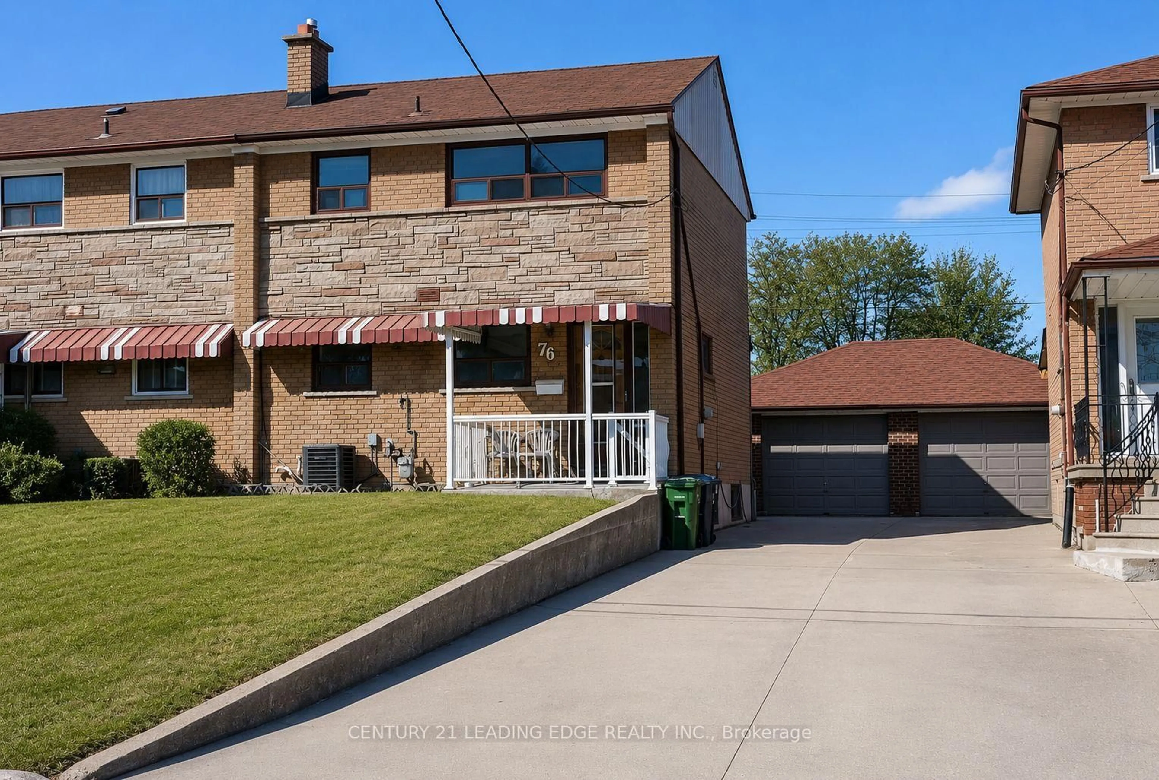 Home with brick exterior material, street for 76 Thurrock Rd, Toronto Ontario M3L 1P8