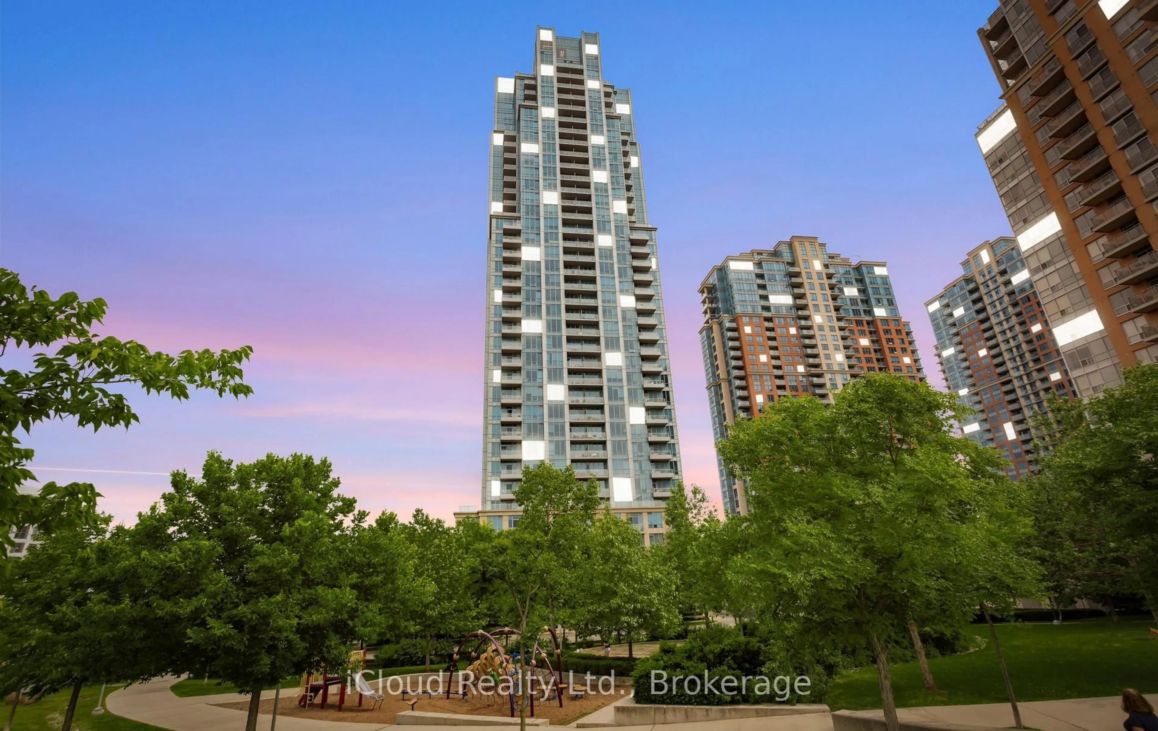 A pic from outside/outdoor area/front of a property/back of a property/a pic from drone, city buildings view from balcony for 15 Viking Lane #2502, Toronto Ontario M9B 0A4