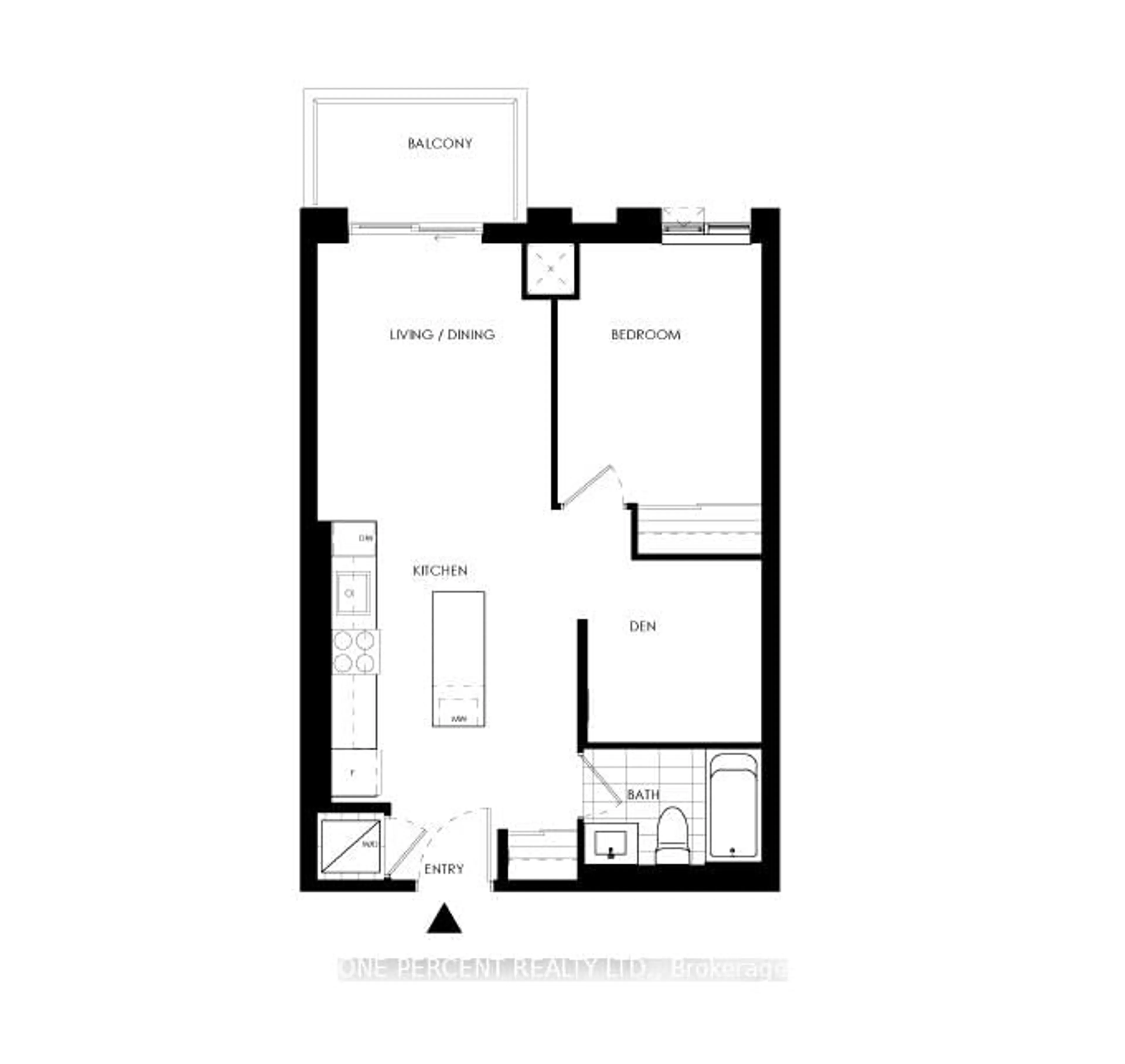 Floor plan for 10 Lagerfeld Dr Dr #617, Brampton Ontario L7A 5L3