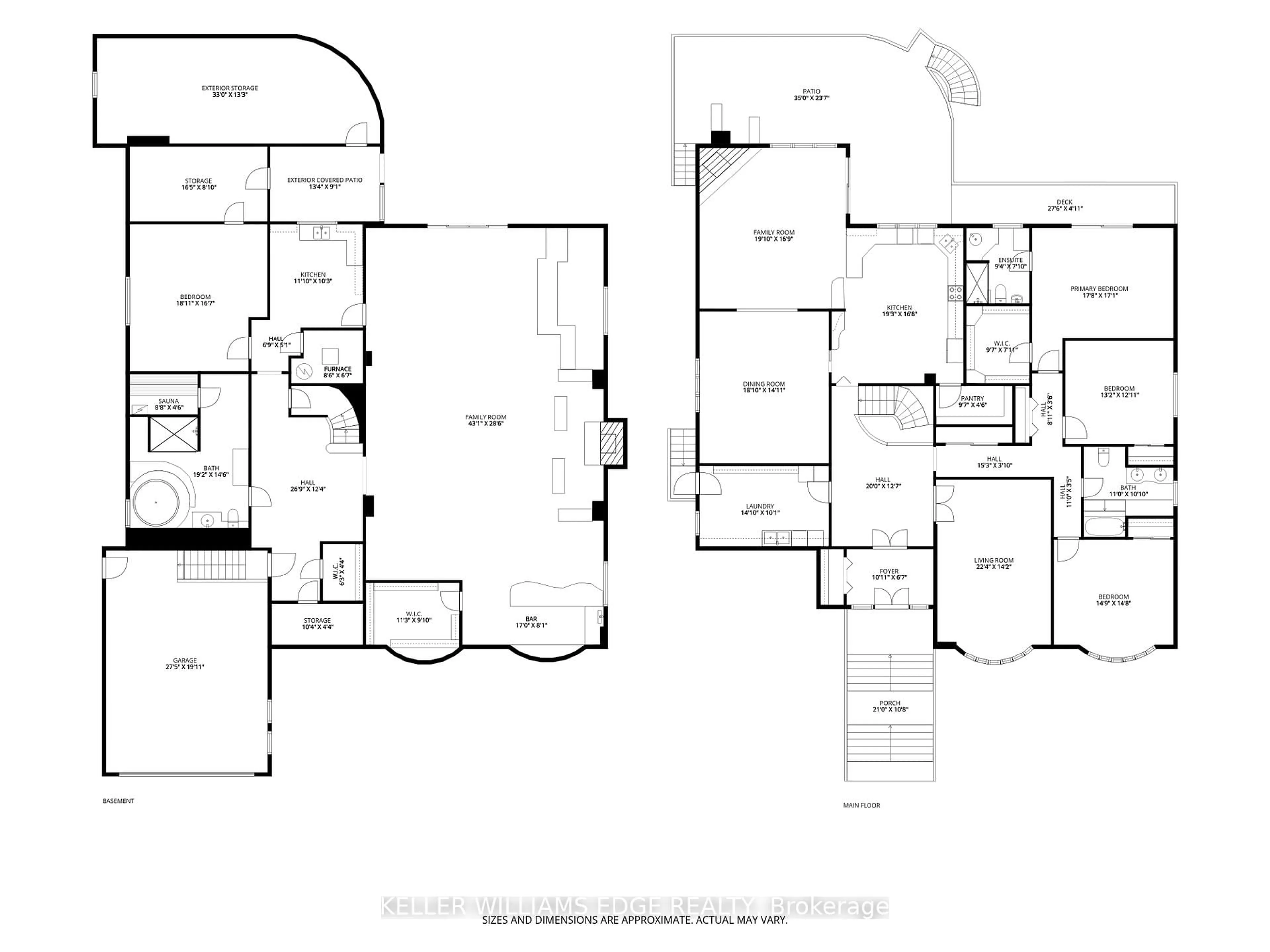 Floor plan for 43 Braecrest Ave, Toronto Ontario M9P 1Z6