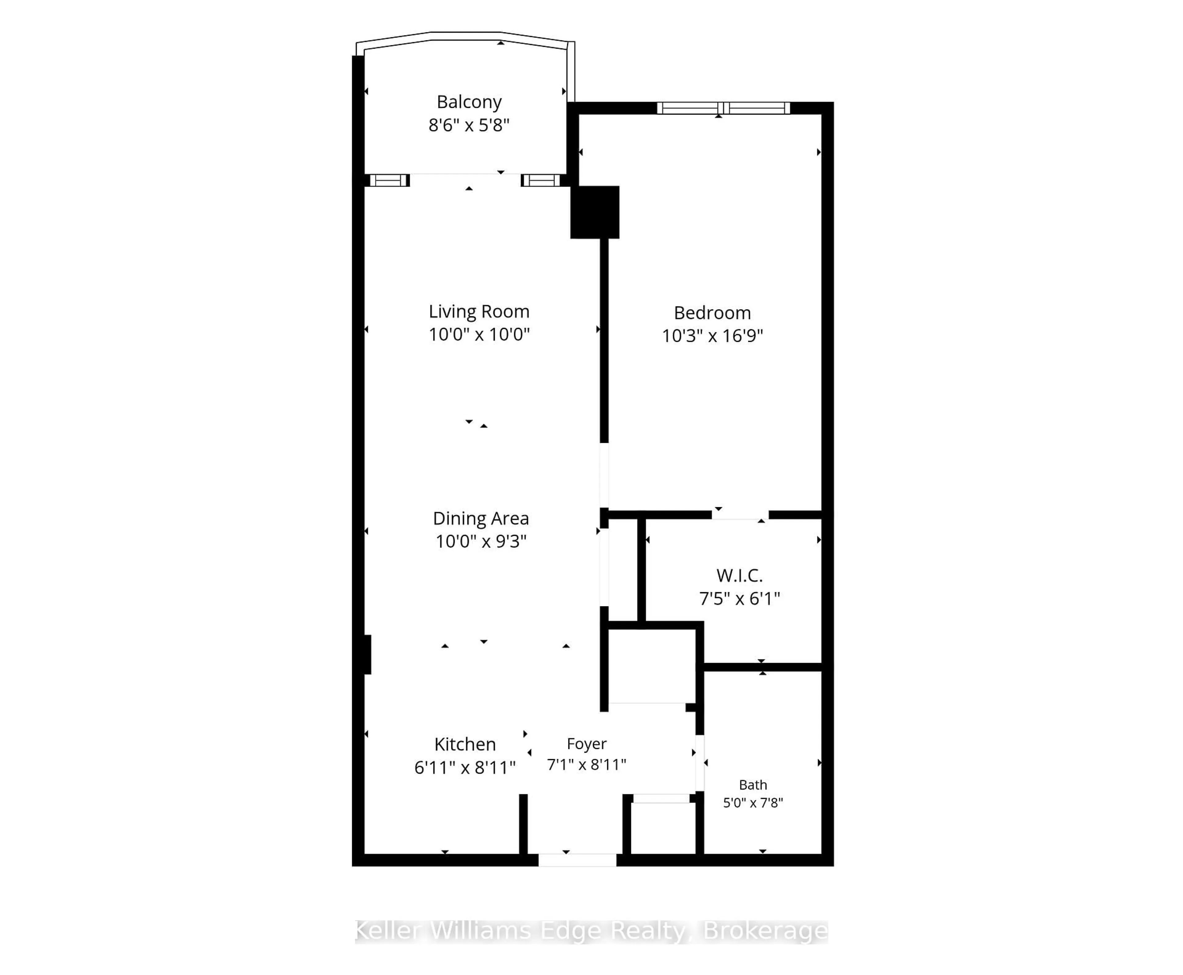 Floor plan for 216 Oak Park Blvd #314, Oakville Ontario L6H 7S8