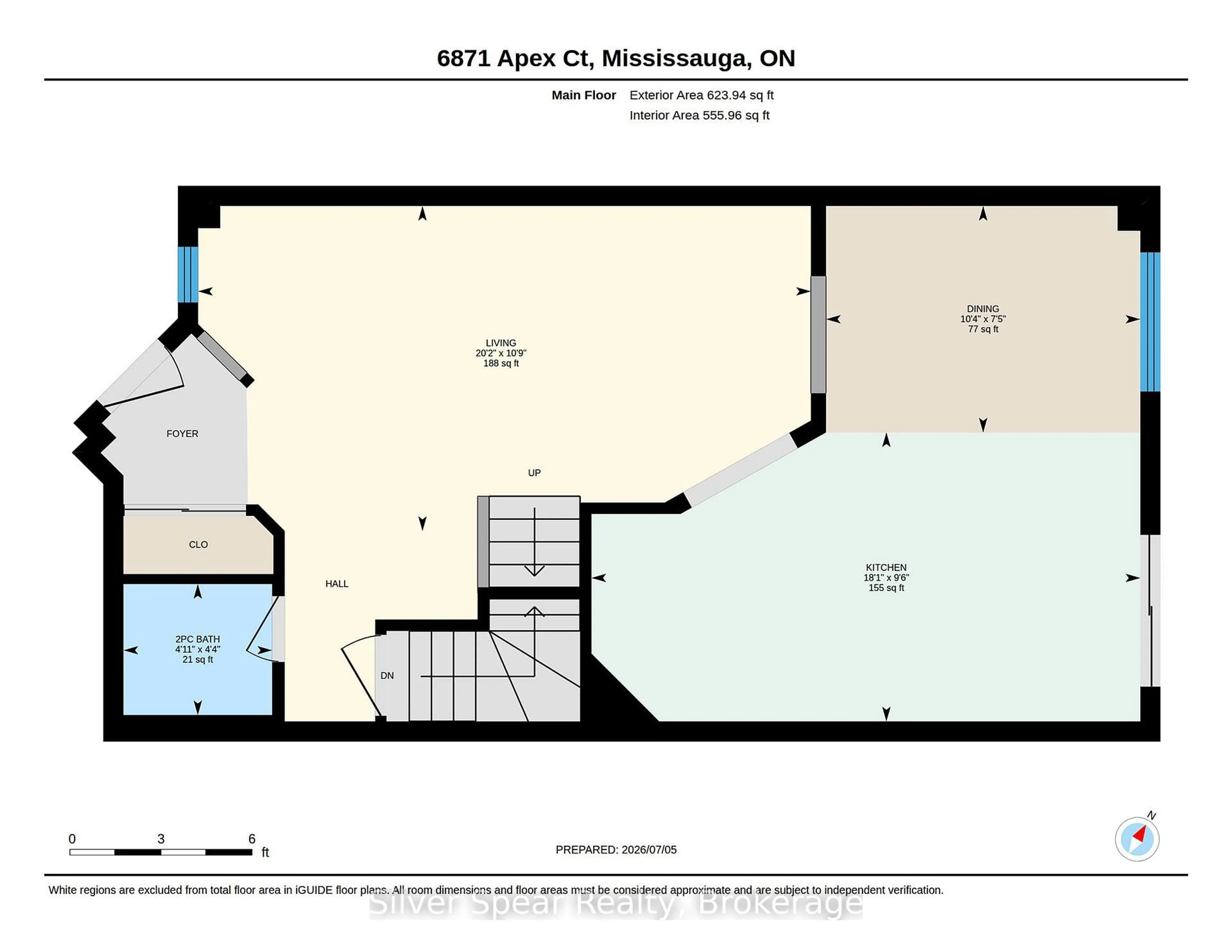 Floor plan for 6871 Apex Crt, Mississauga Ontario L5N 7H6