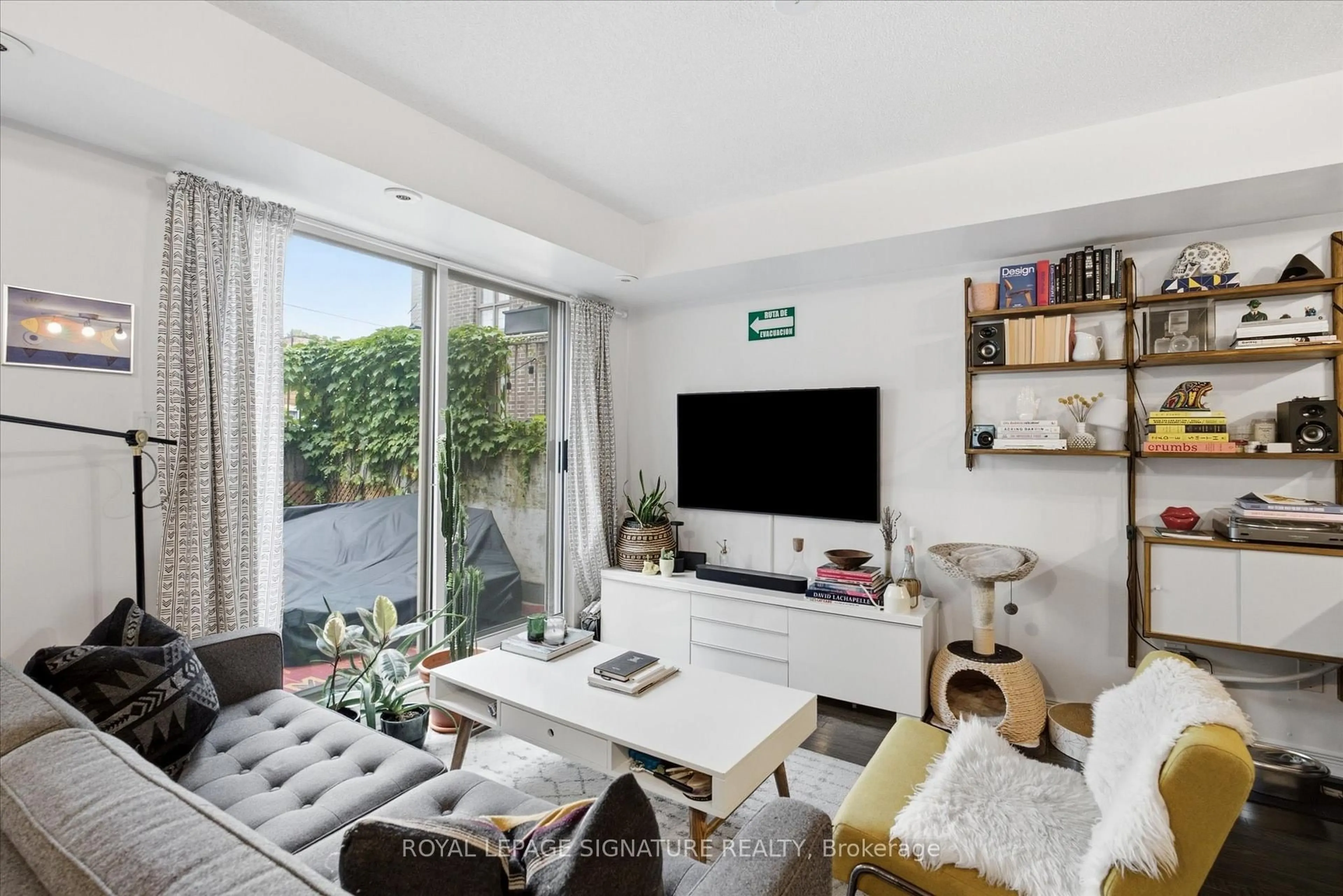 Living room with furniture, unknown for 5 Elsie Lane #TH135, Toronto Ontario M6P 3N3