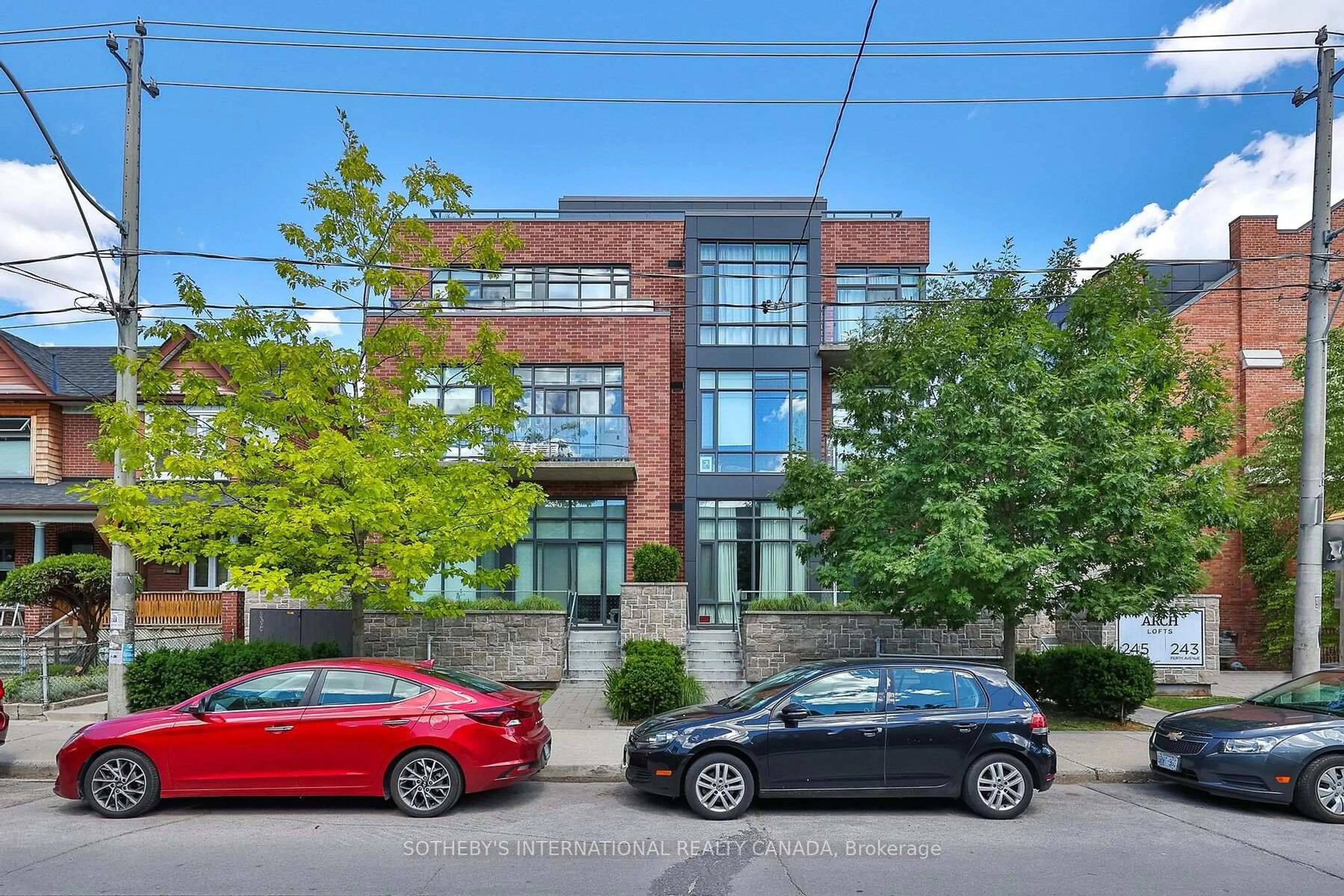 Home with brick exterior material, street for 245 Perth Ave #104, Toronto Ontario M6P 3X9