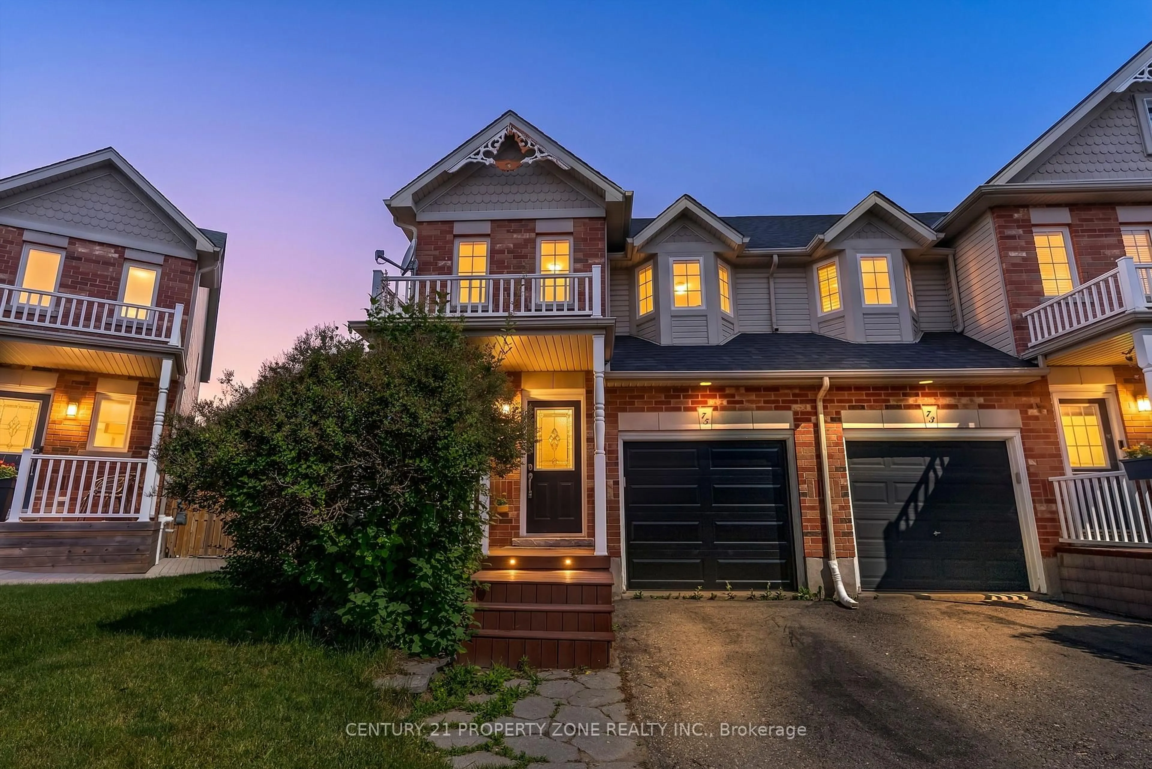 Home with brick exterior material, street for 75 Benjamin Cres, Orangeville Ontario L9W 0V1