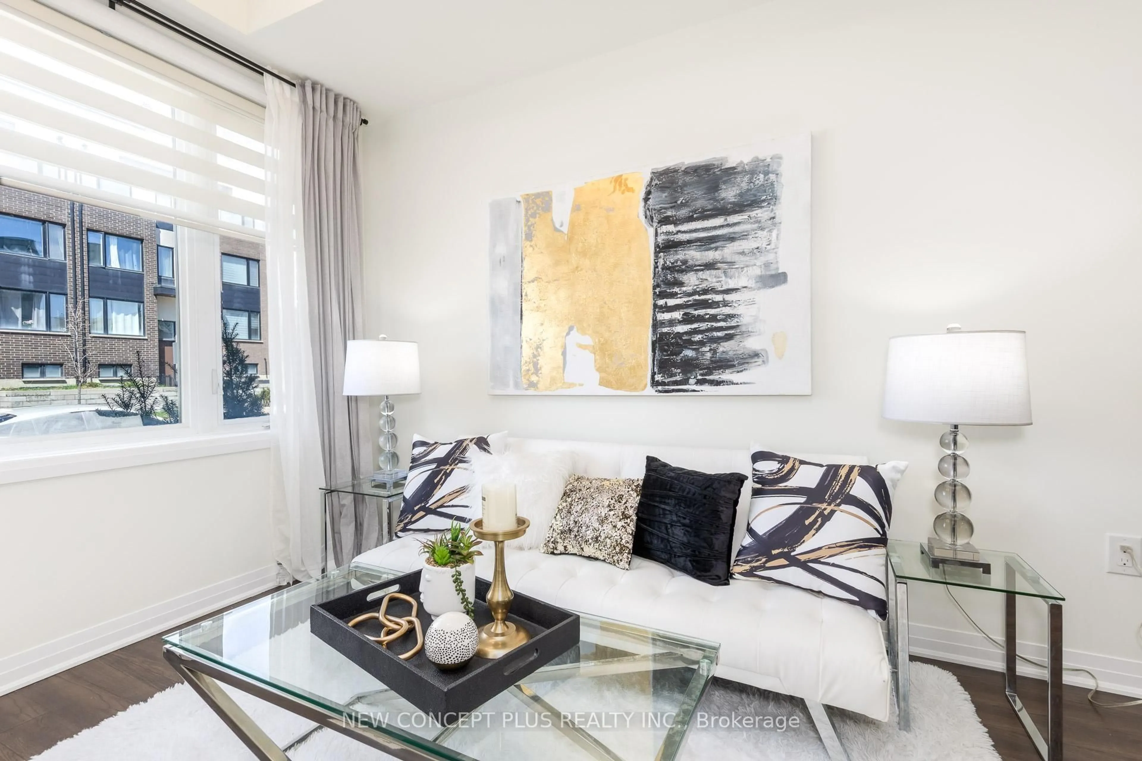Living room with furniture, unknown for 9 Thomas Mulholland Dr, Toronto Ontario M3K 0C1