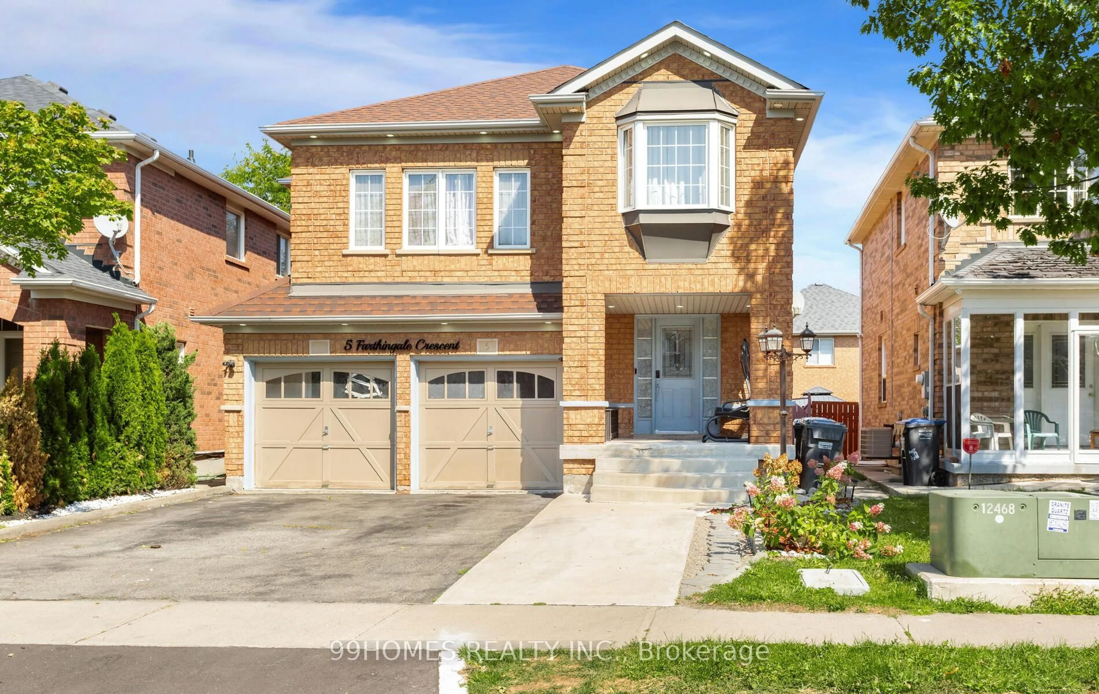 Home with brick exterior material, street for 5 Farthingale Cres, Brampton Ontario L7A 1R3