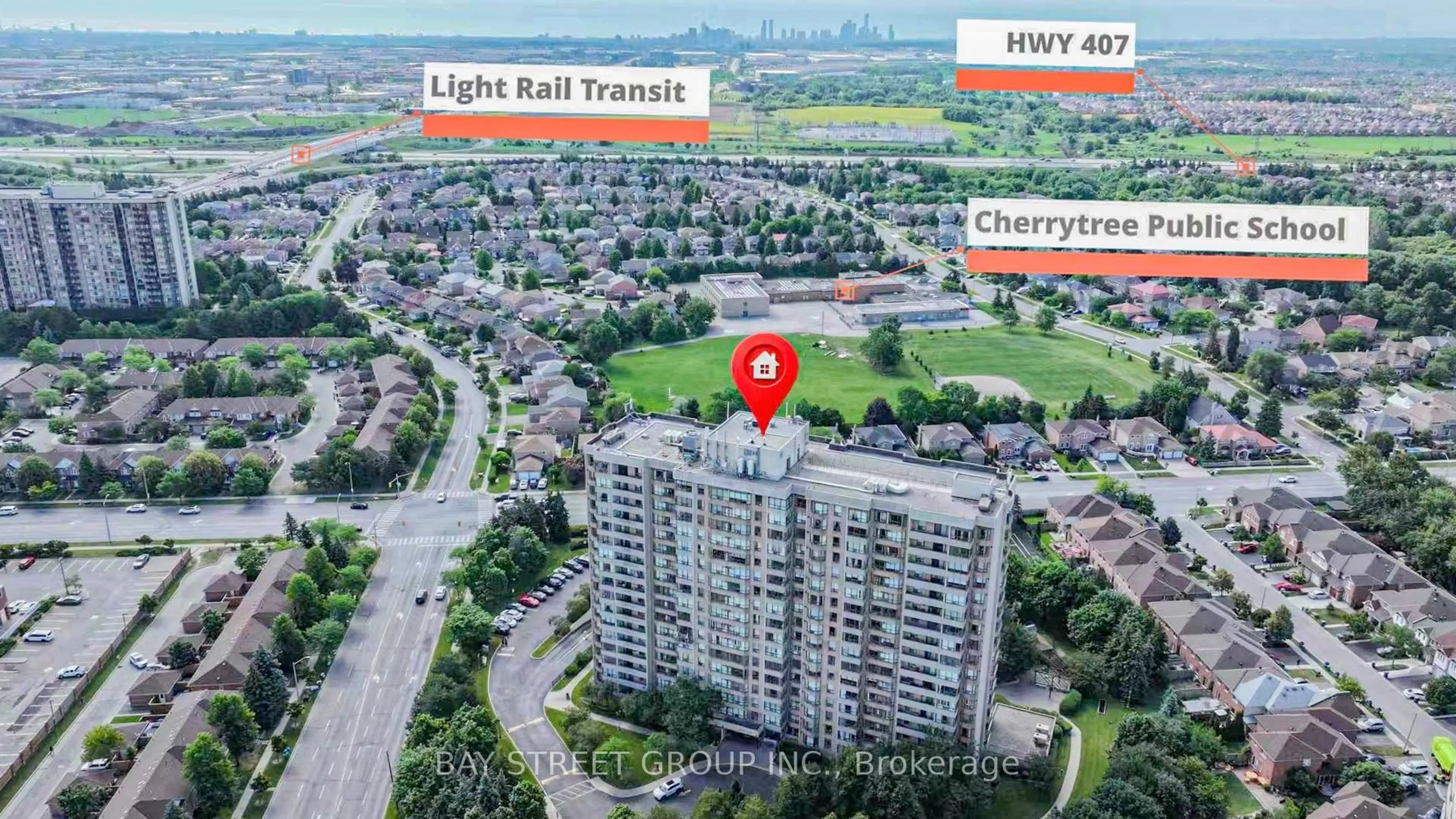 A pic from outside/outdoor area/front of a property/back of a property/a pic from drone, unknown for 10 Malta Ave #306, Brampton Ontario L6Y 4G6