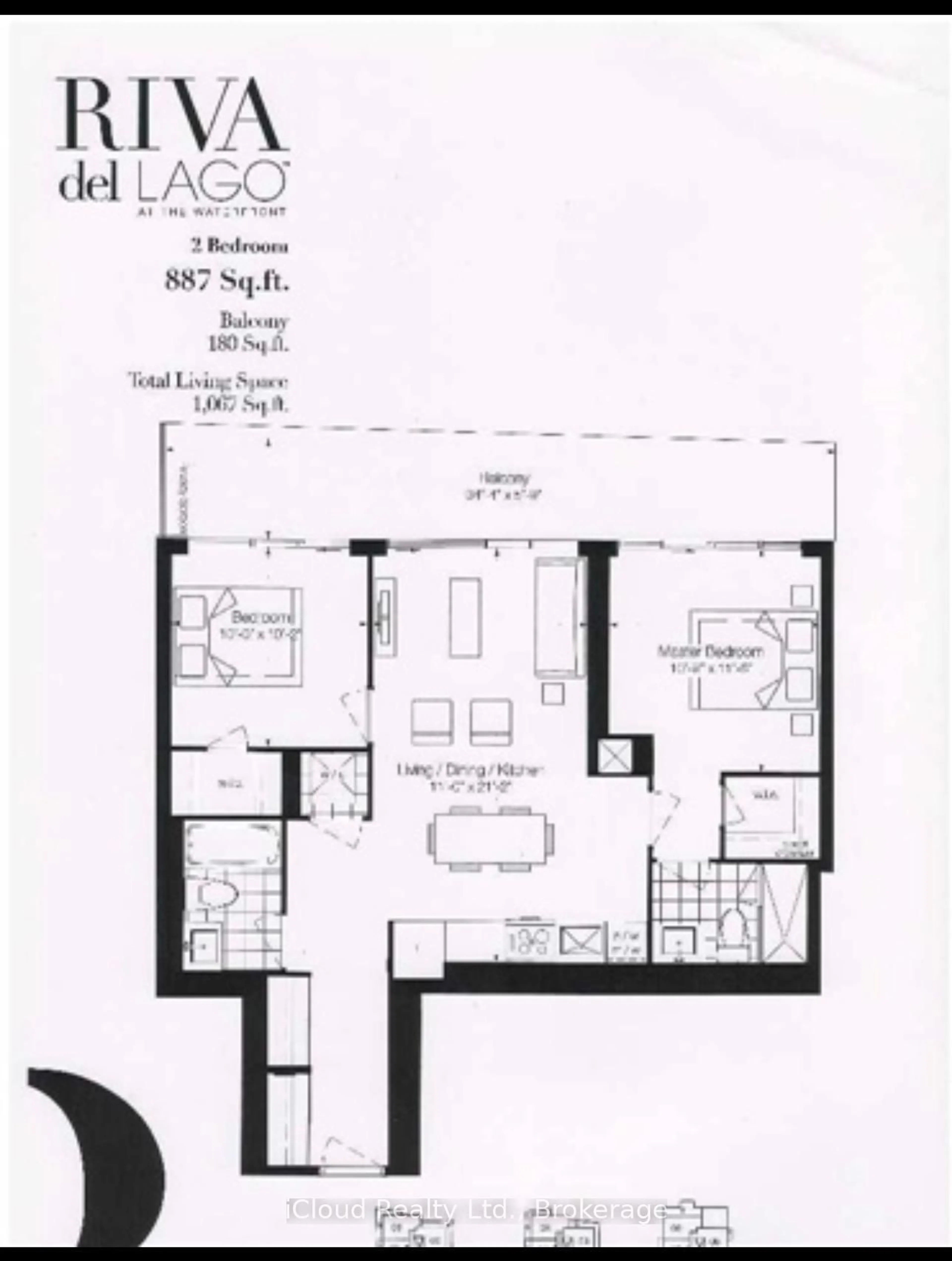 Floor plan for 110 Marine Parade Dr #810, Toronto Ontario M8V 0A3