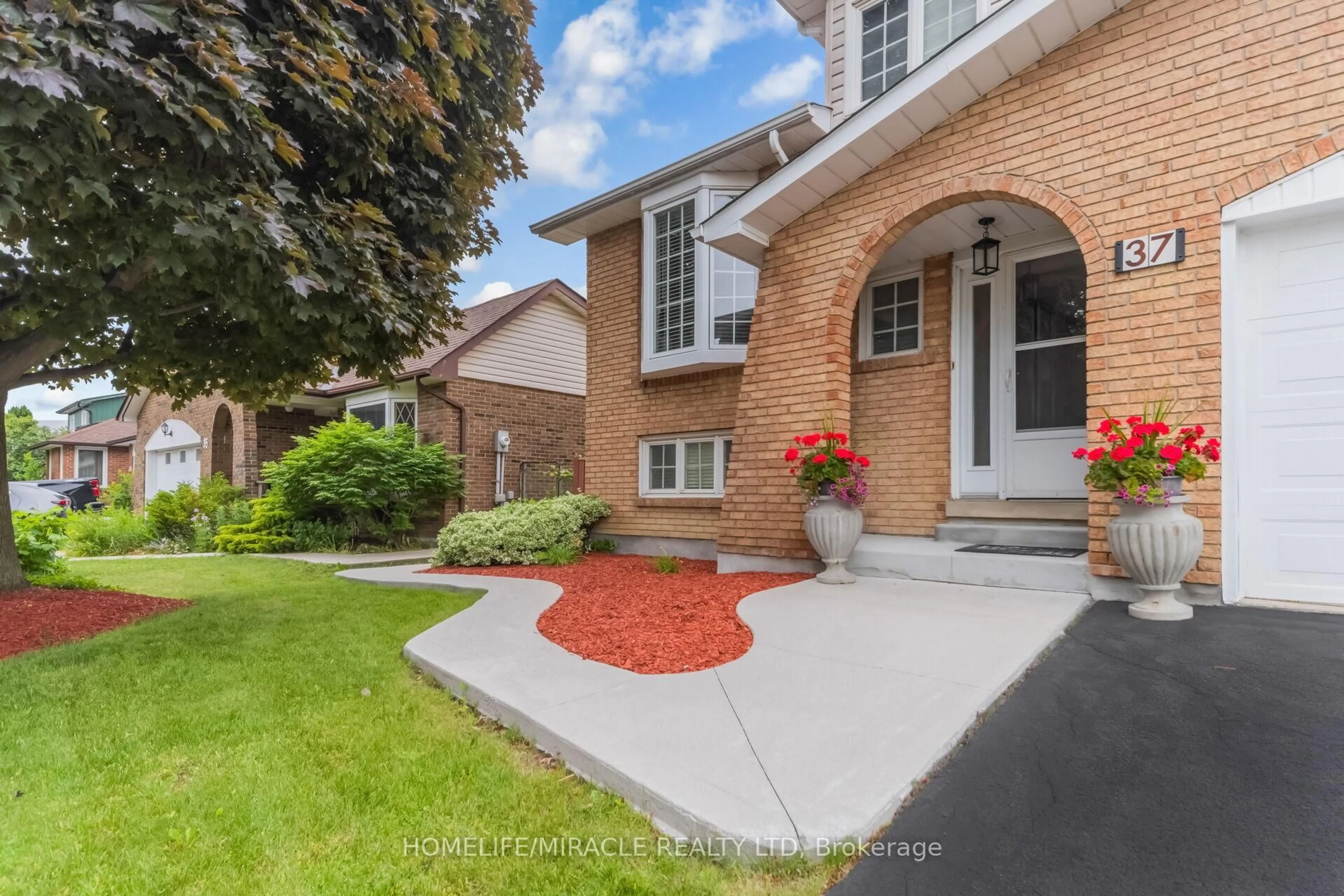 Home with brick exterior material, street for 37 Blackthorn Lane, Brampton Ontario L6V 3K7