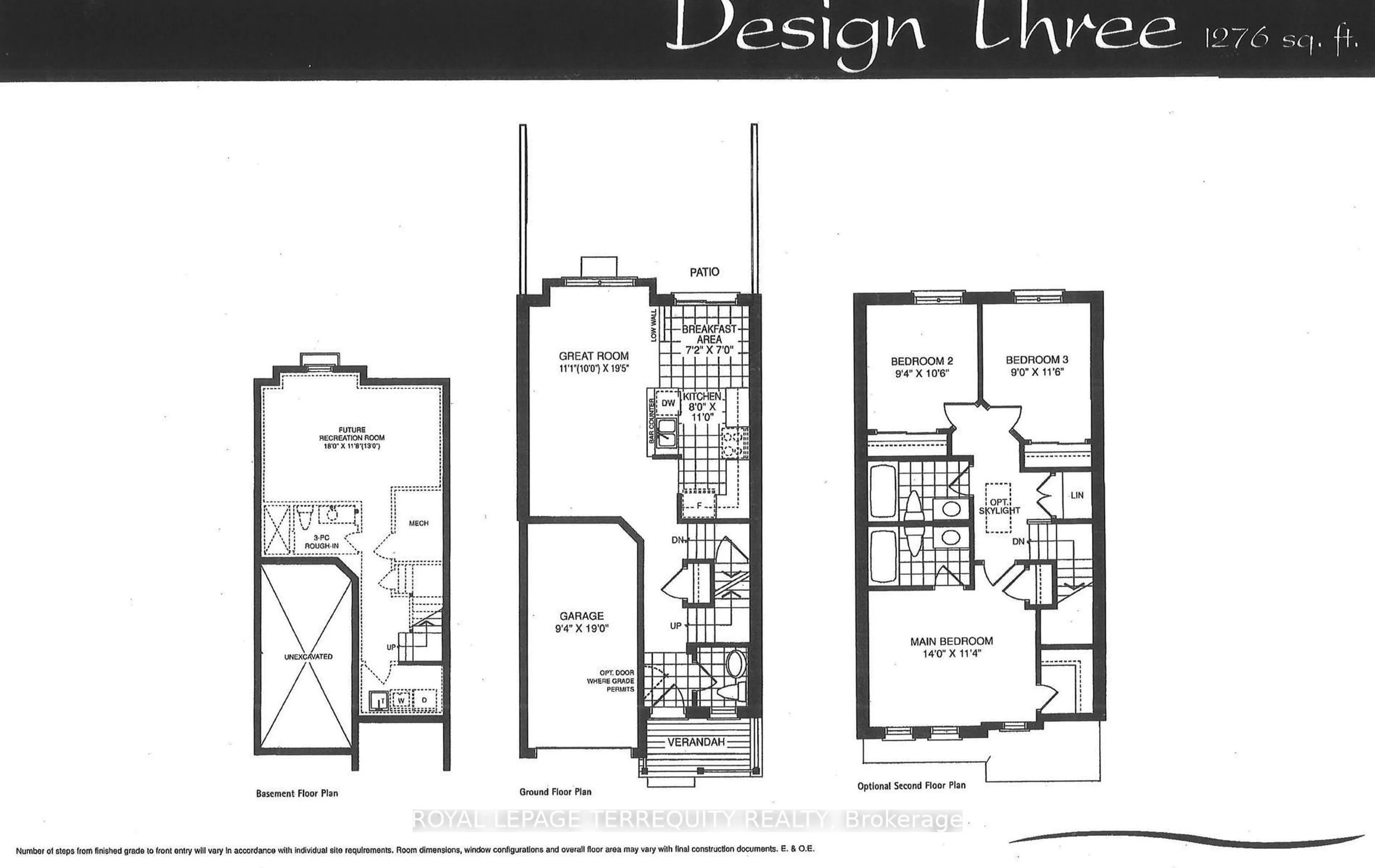 Floor plan for 5950 Glen Erin Dr #50, Mississauga Ontario L5M 6J1