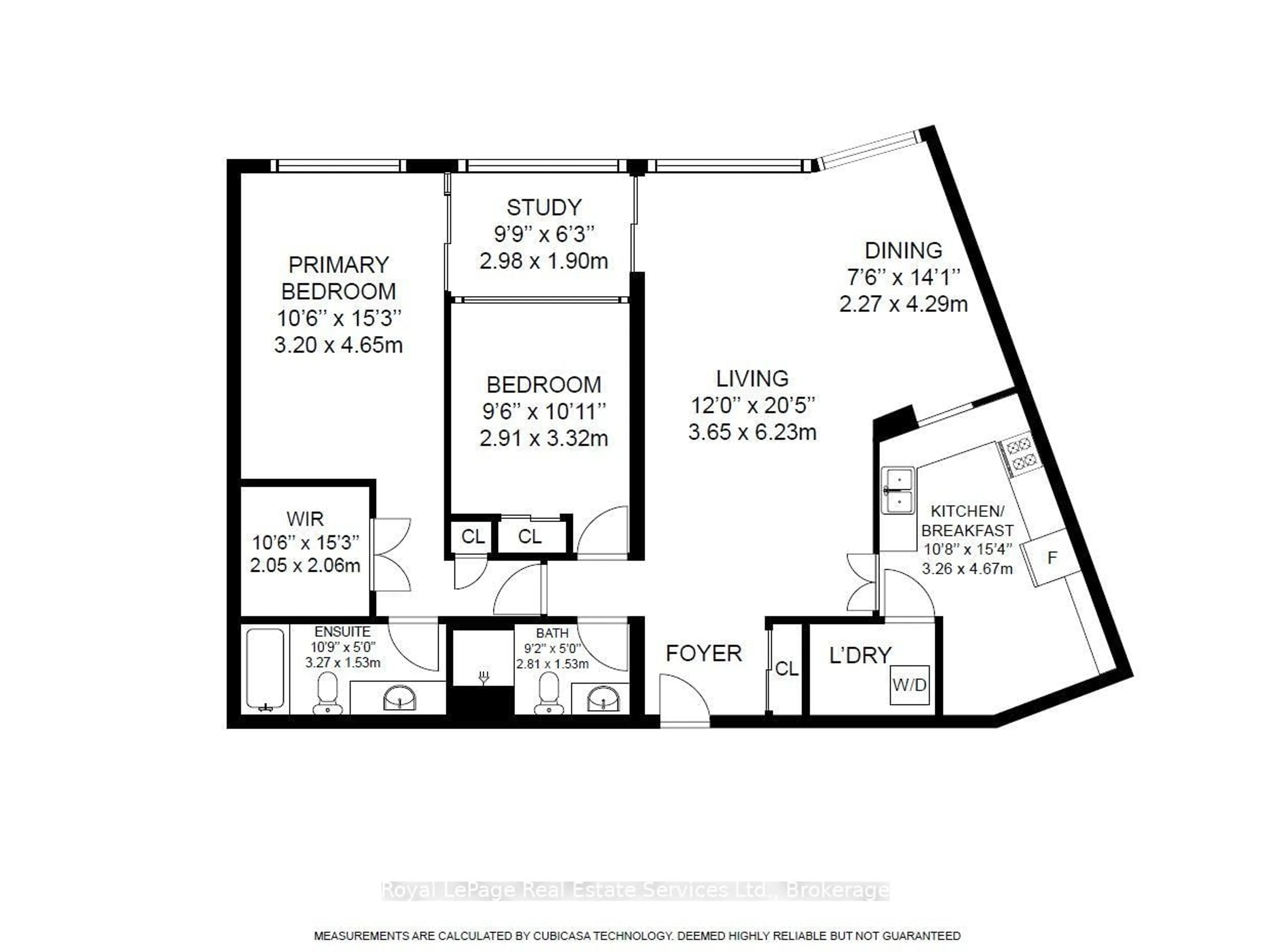 Floor plan for 1240 Marlborough Crt #1105, Oakville Ontario L6H 3K7