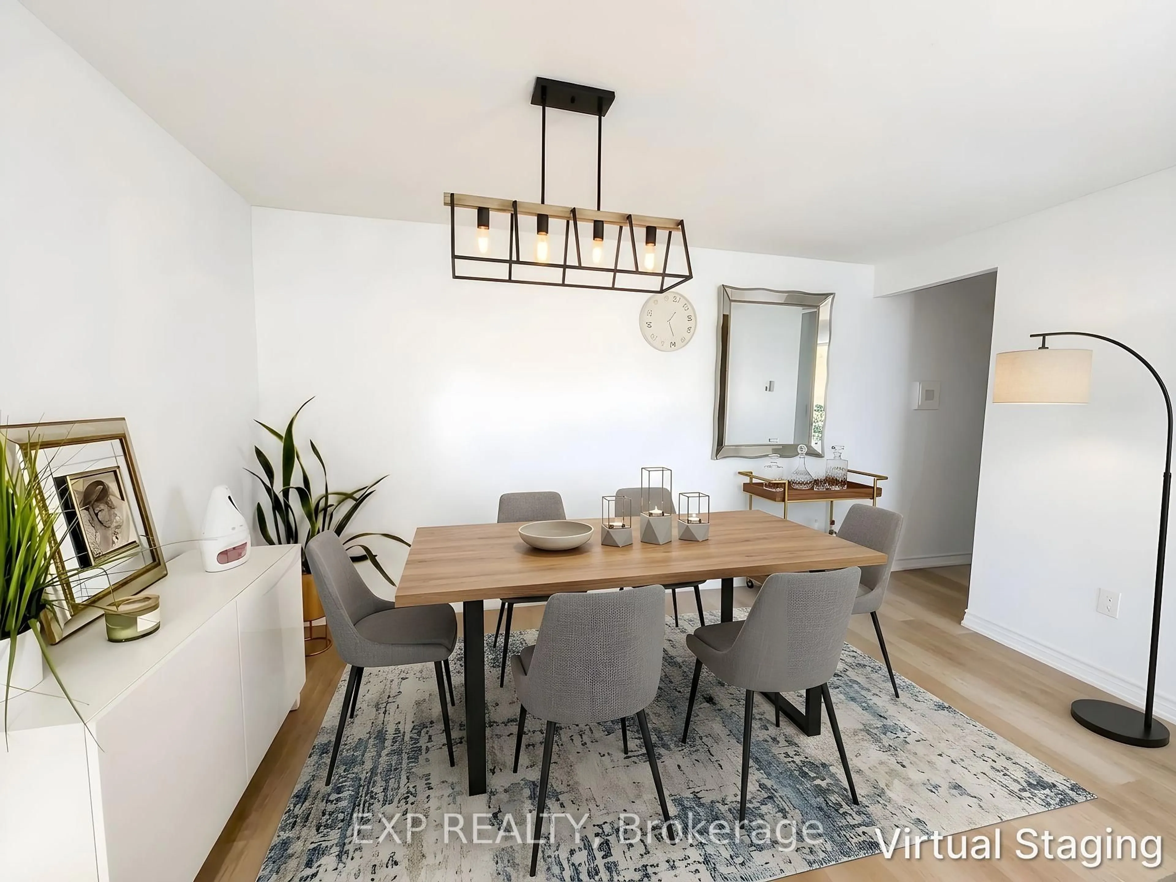 Dining room, wood/laminate floor for 1100 Caven St #406, Mississauga Ontario L5G 4N3