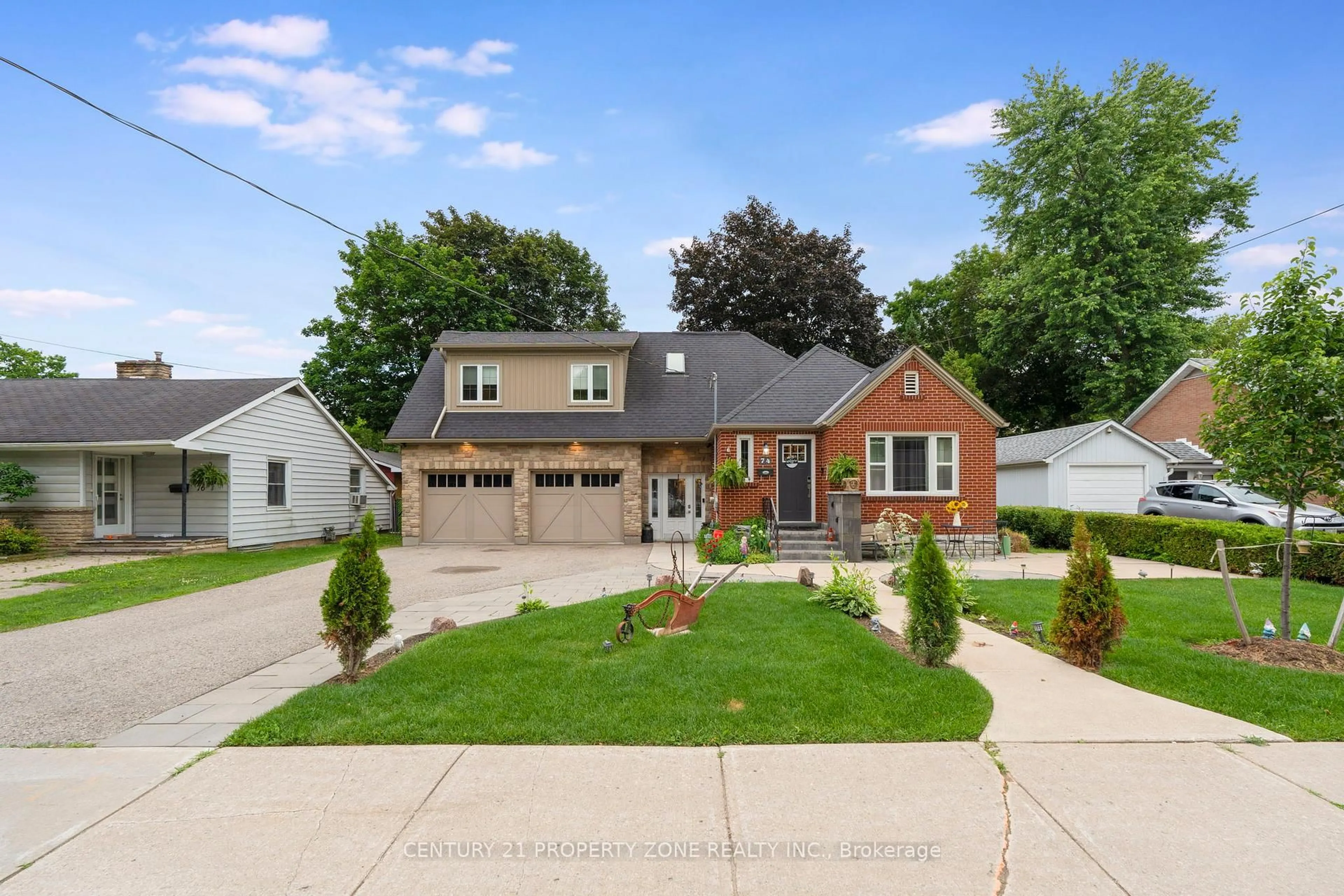 Home with brick exterior material, street for 74 John St, Orangeville Ontario L9W 2P8