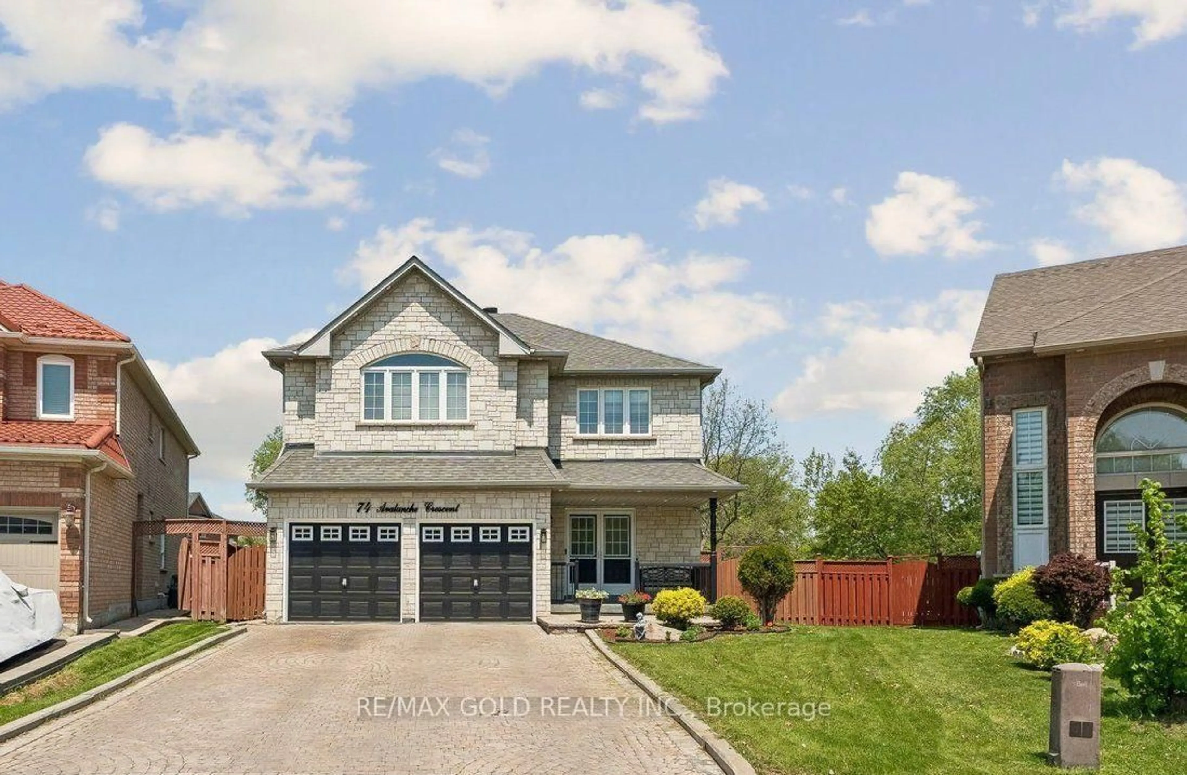 Home with brick exterior material, street for 74 Avalanche Cres, Brampton Ontario L6P 1L8