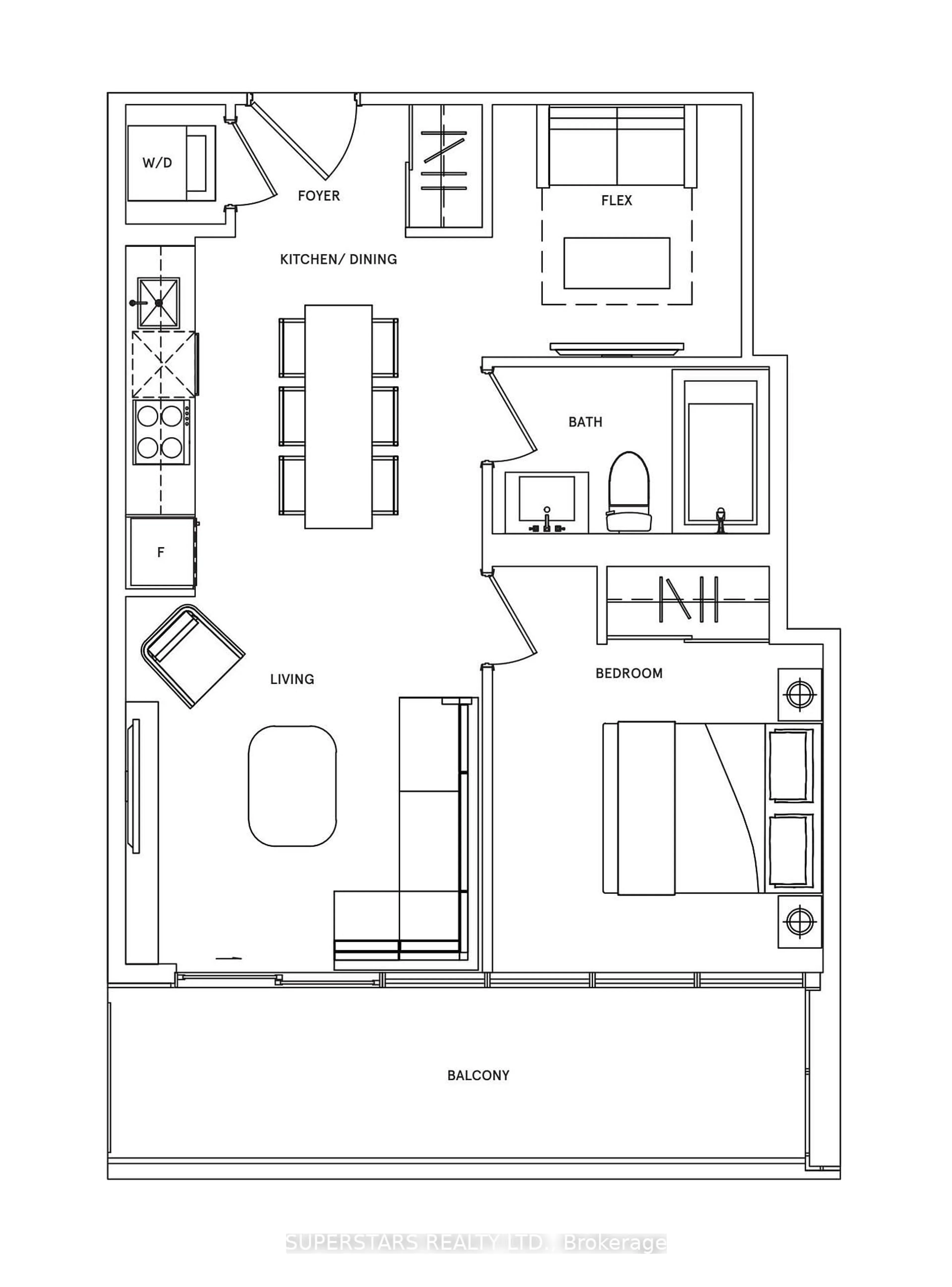 Floor plan for 4023 The Exchange #1705, Mississauga Ontario L5B 0N4