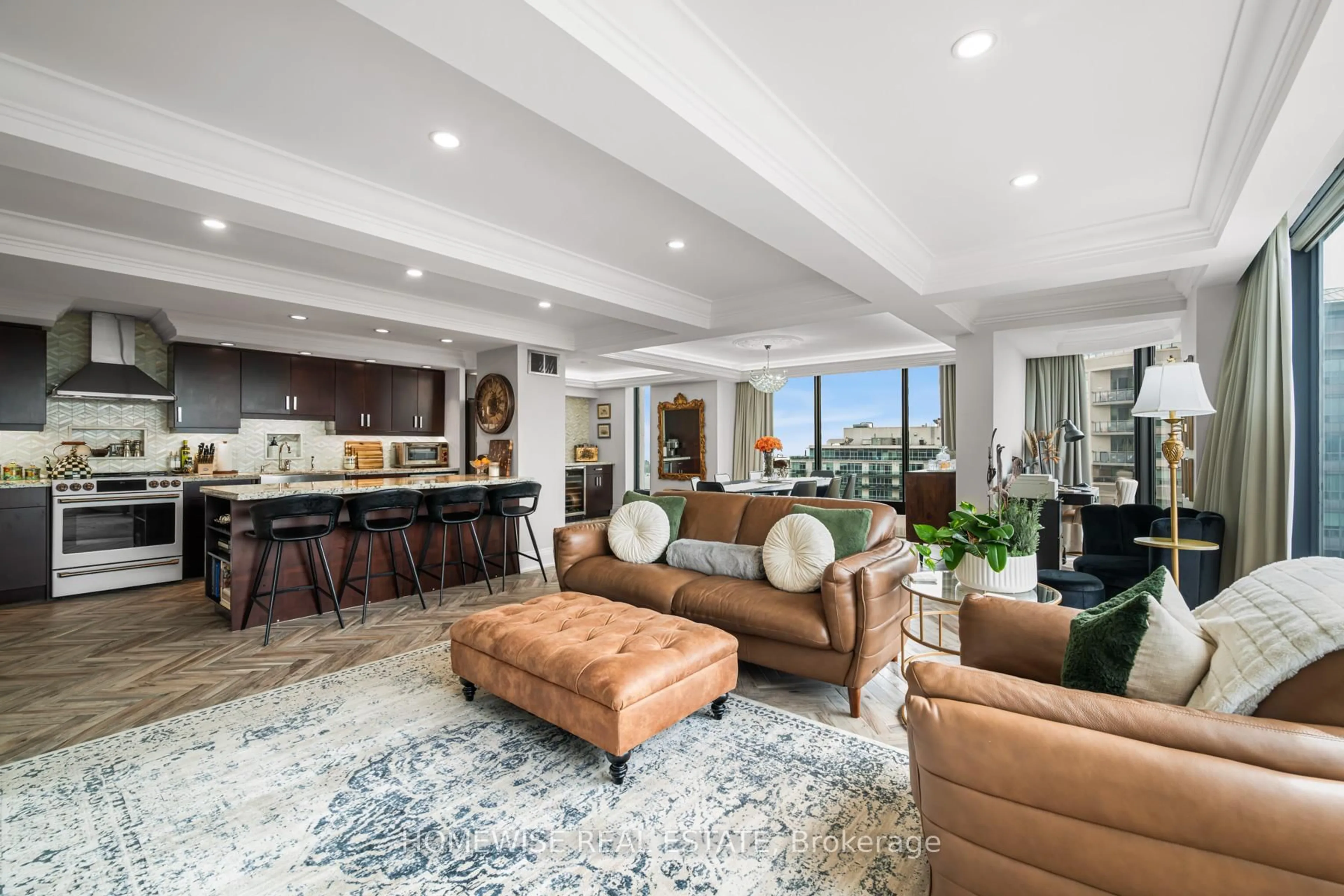 Open concept kitchen, ceramic/tile floor for 2045 Lake Shore Blvd #1407, Toronto Ontario M8V 2Z6