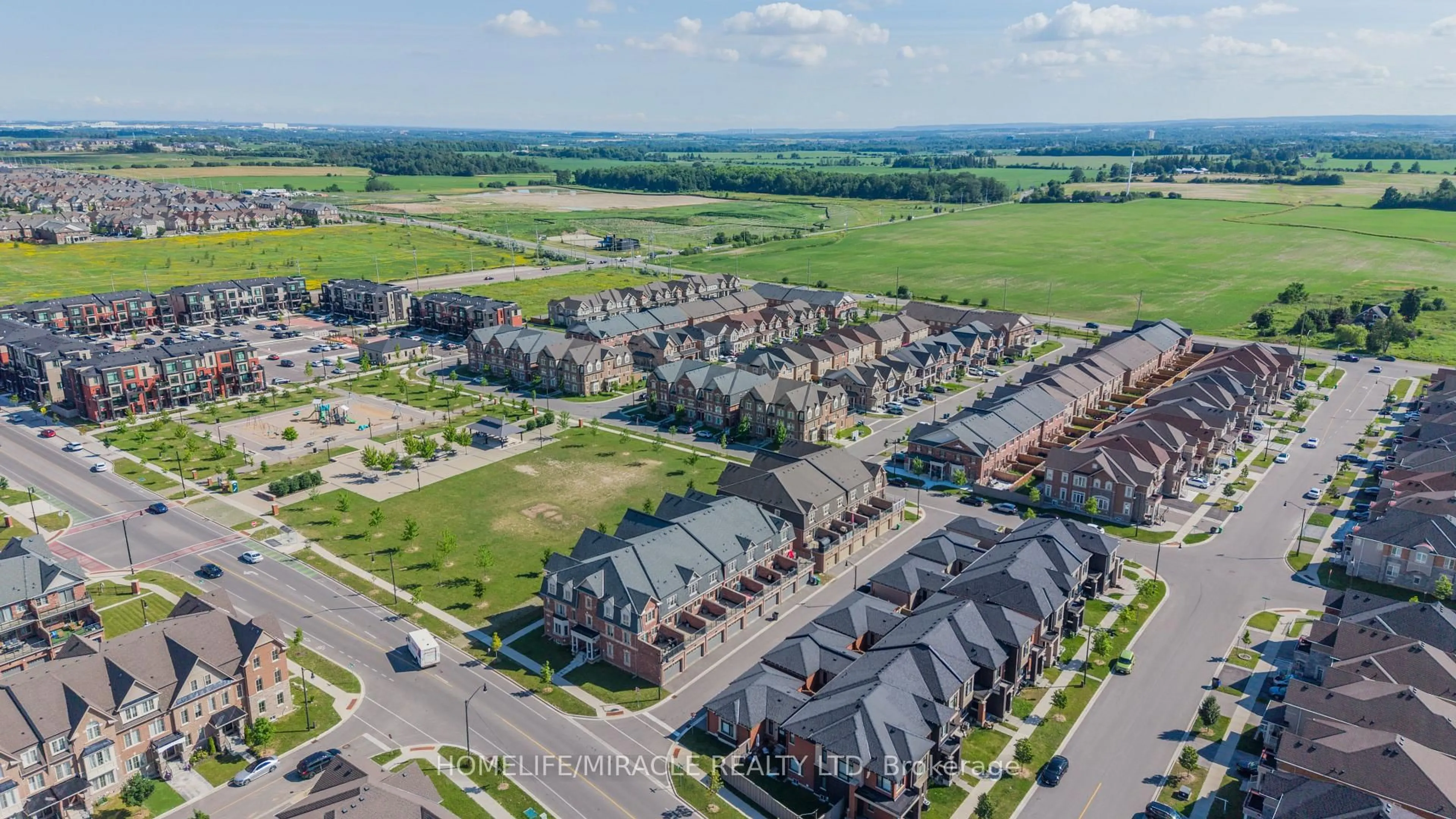 A pic from outside/outdoor area/front of a property/back of a property/a pic from drone, unknown for 11 Finegan Circ, Brampton Ontario L7A 4Z7
