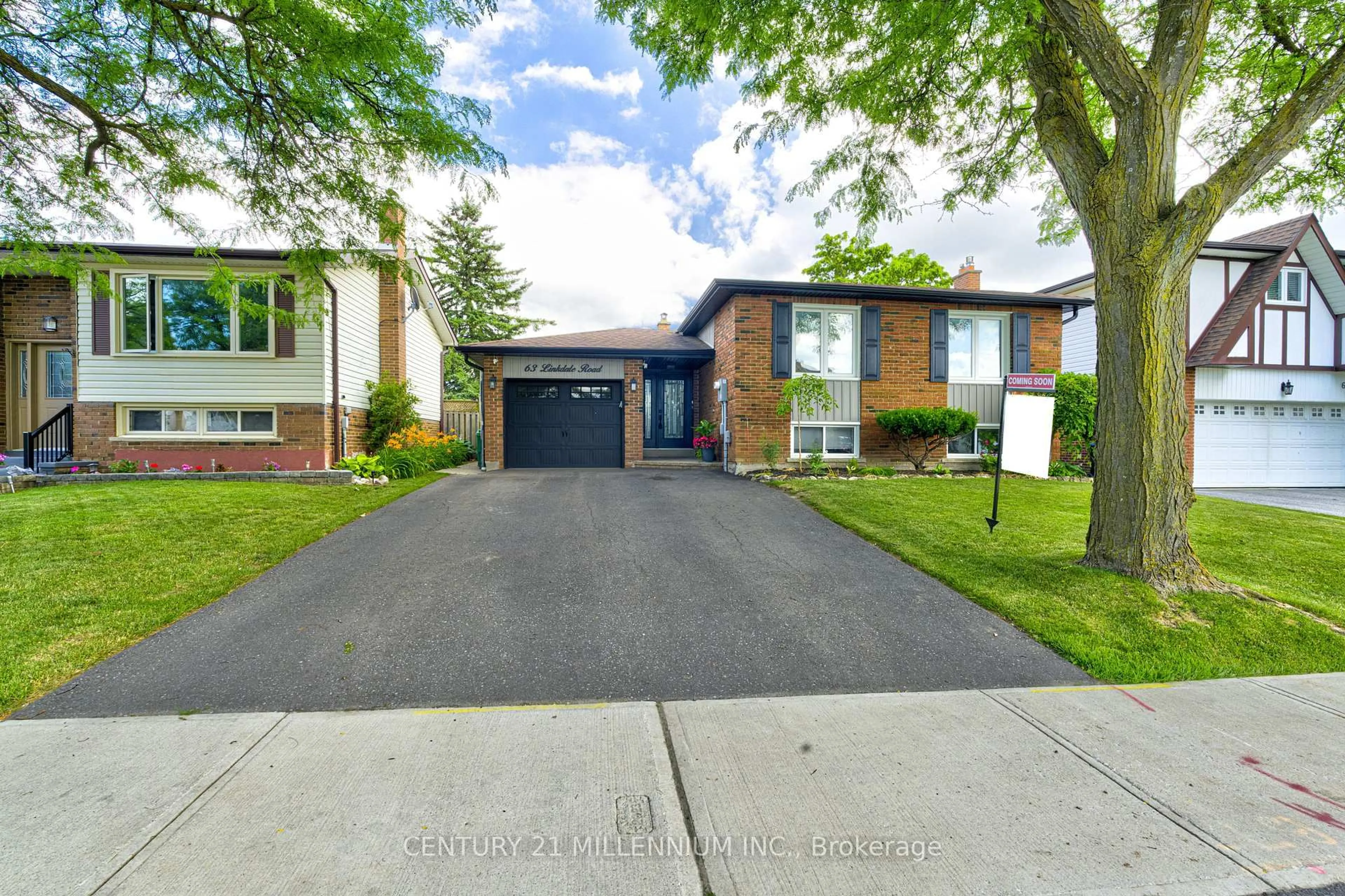 Home with brick exterior material, street for 63 Linkdale Rd, Brampton Ontario L6V 3B6