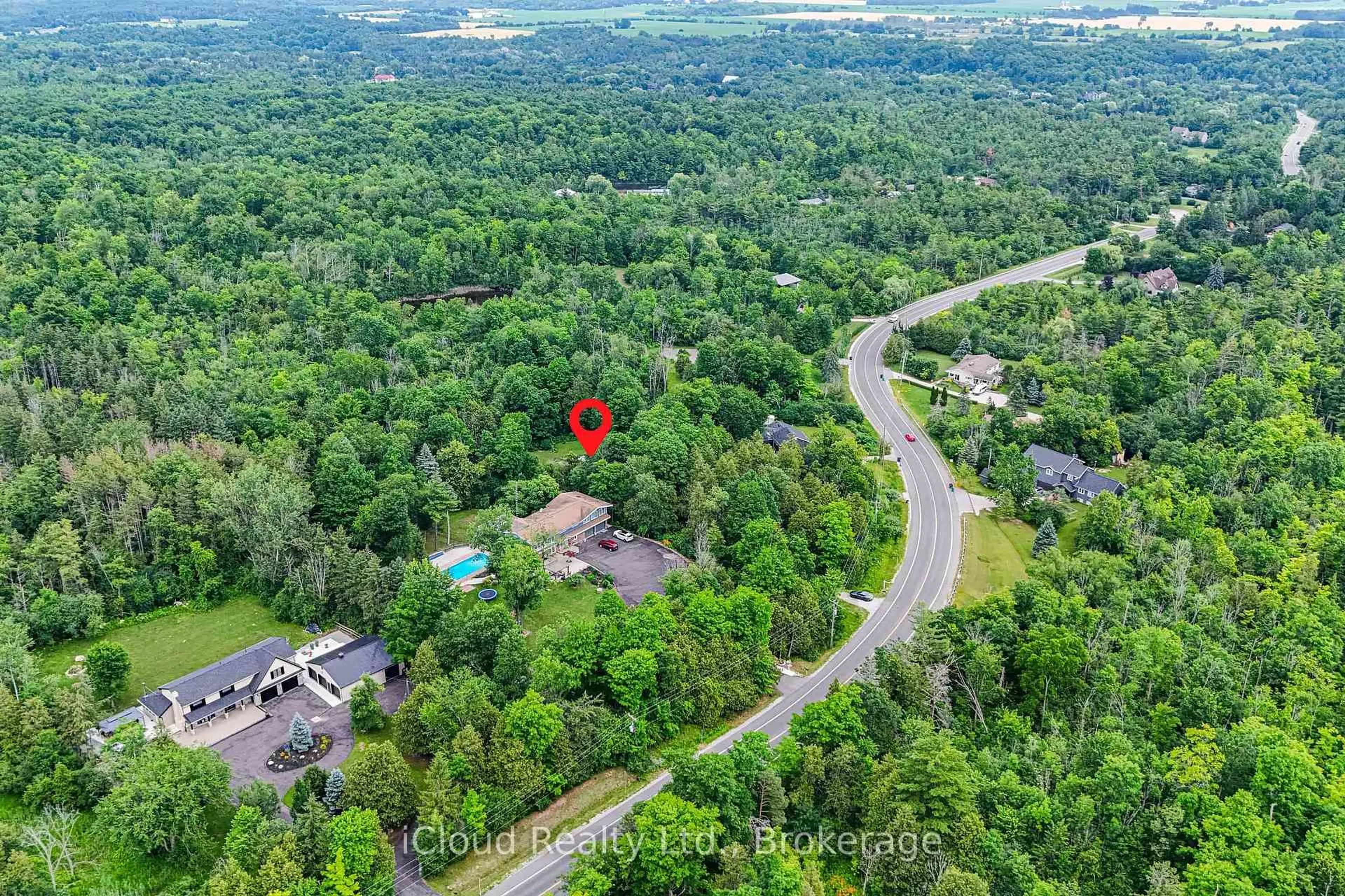 A pic from outside/outdoor area/front of a property/back of a property/a pic from drone, forest/trees view for 14409 Winston Churchill Blvd, Caledon Ontario L7C 1S6