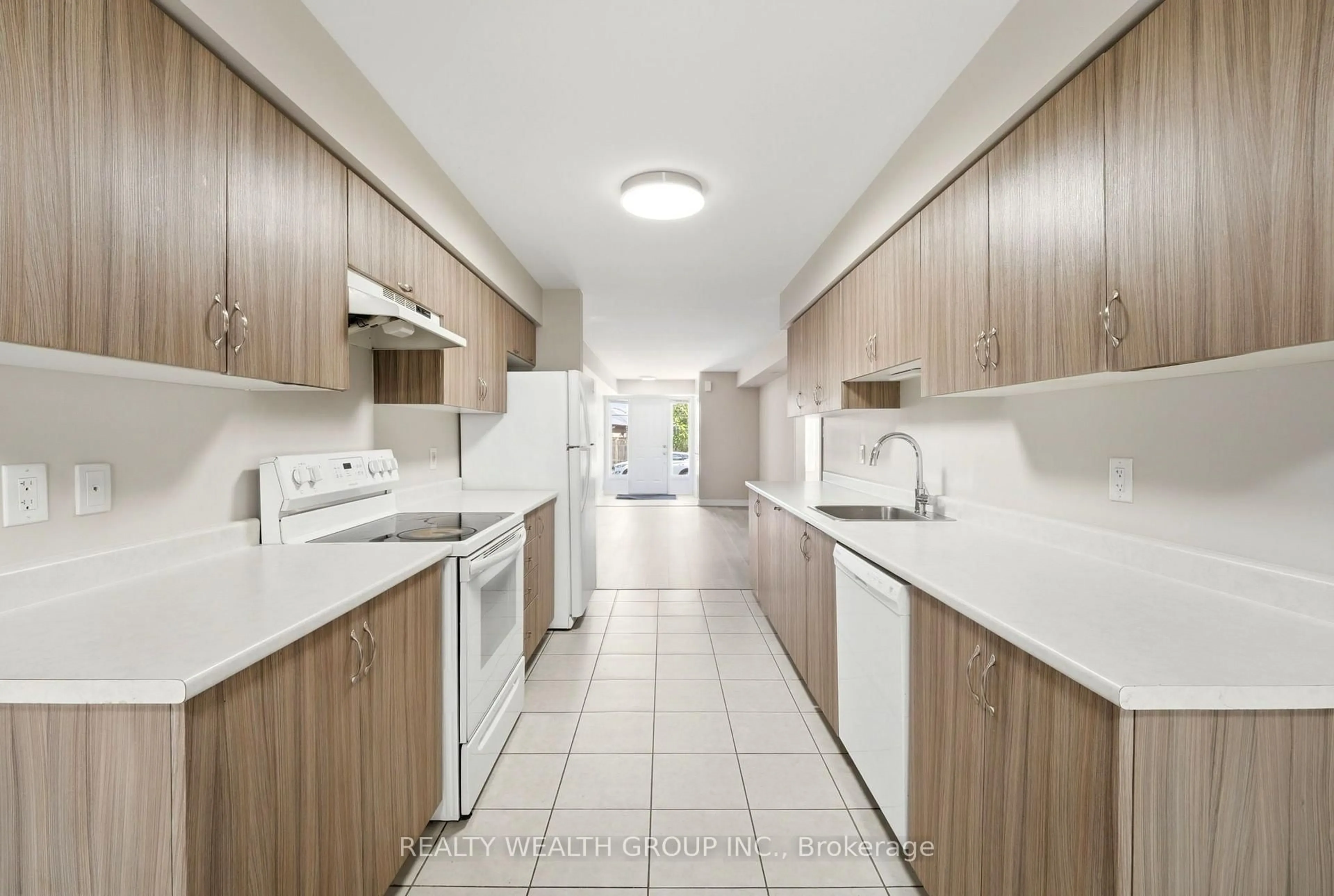 Standard kitchen, ceramic/tile floor for 60 Parrotta Dr #253, Toronto Ontario M9M 0E5